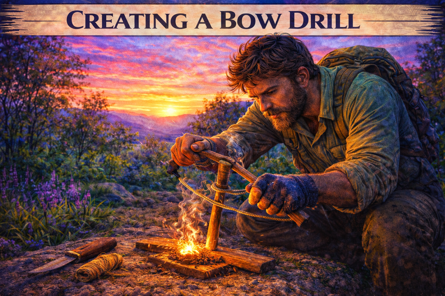 Creating a Bow Drill Fire: Skill 4