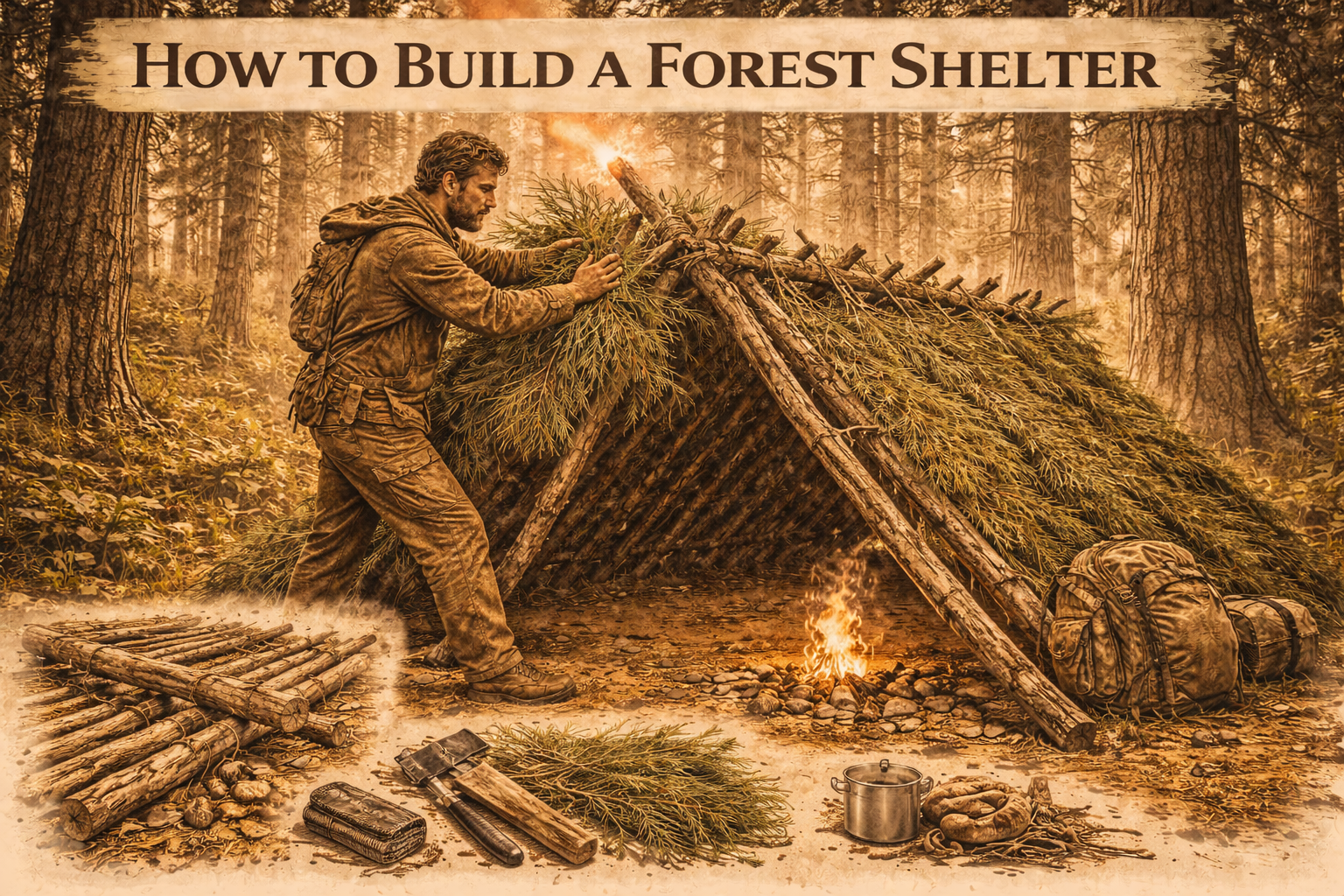 How to Build a Forest Shelter…: Skill 41