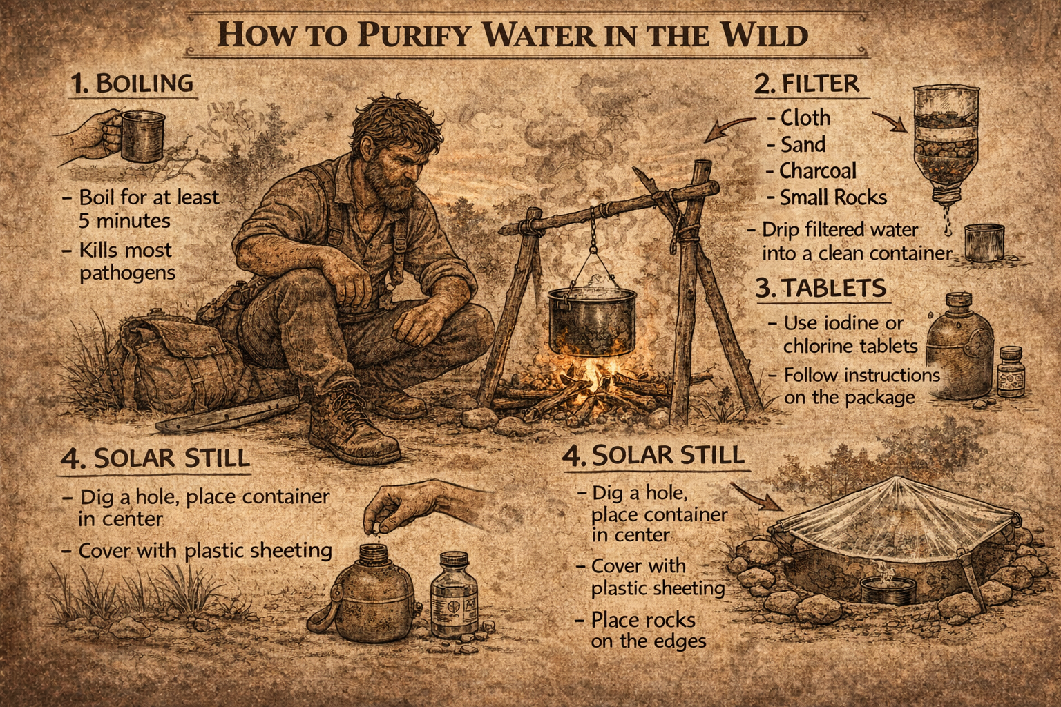 purifying drinking water in wilderness survival