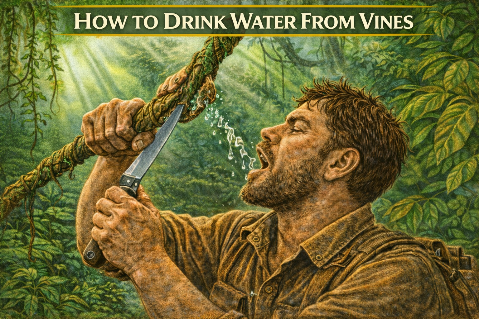 How to Drink water From Vines: Skill 73