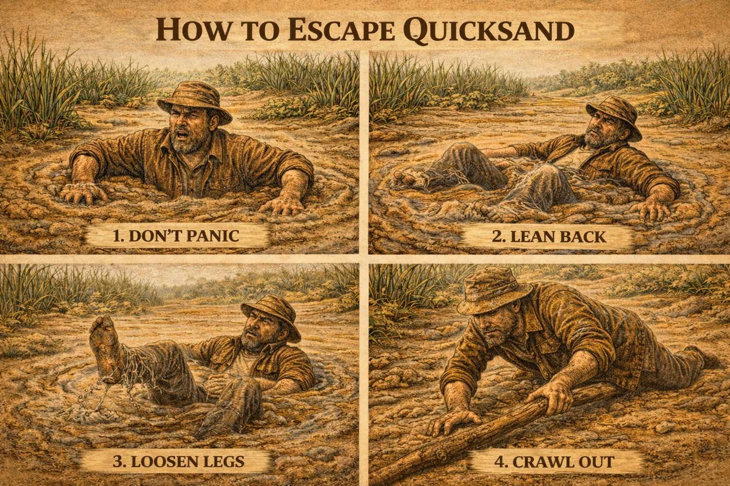 How to Escape Quicksand: Skill 65 — Skilled Survivalist