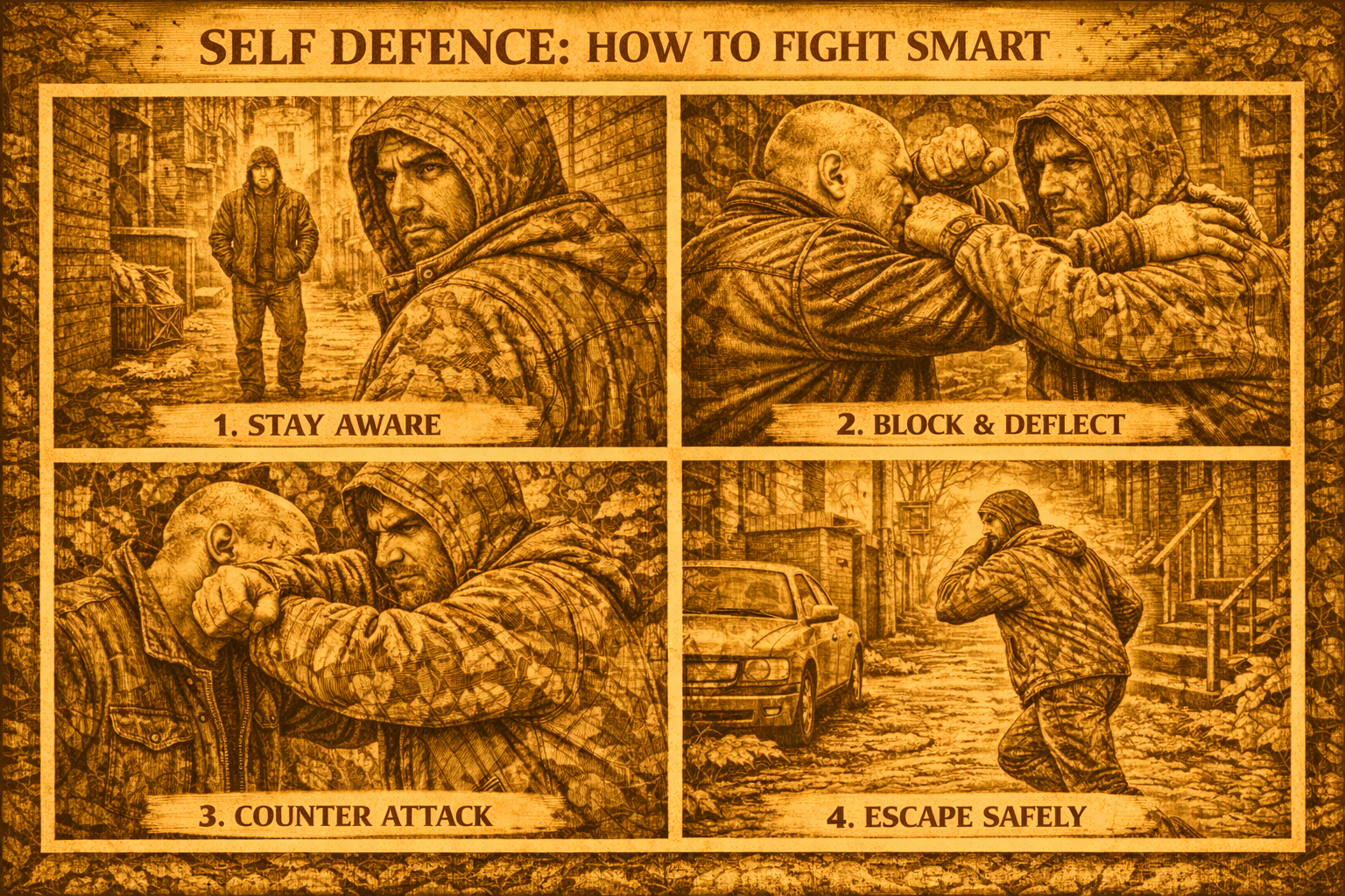 self defense techniques in a survival situation