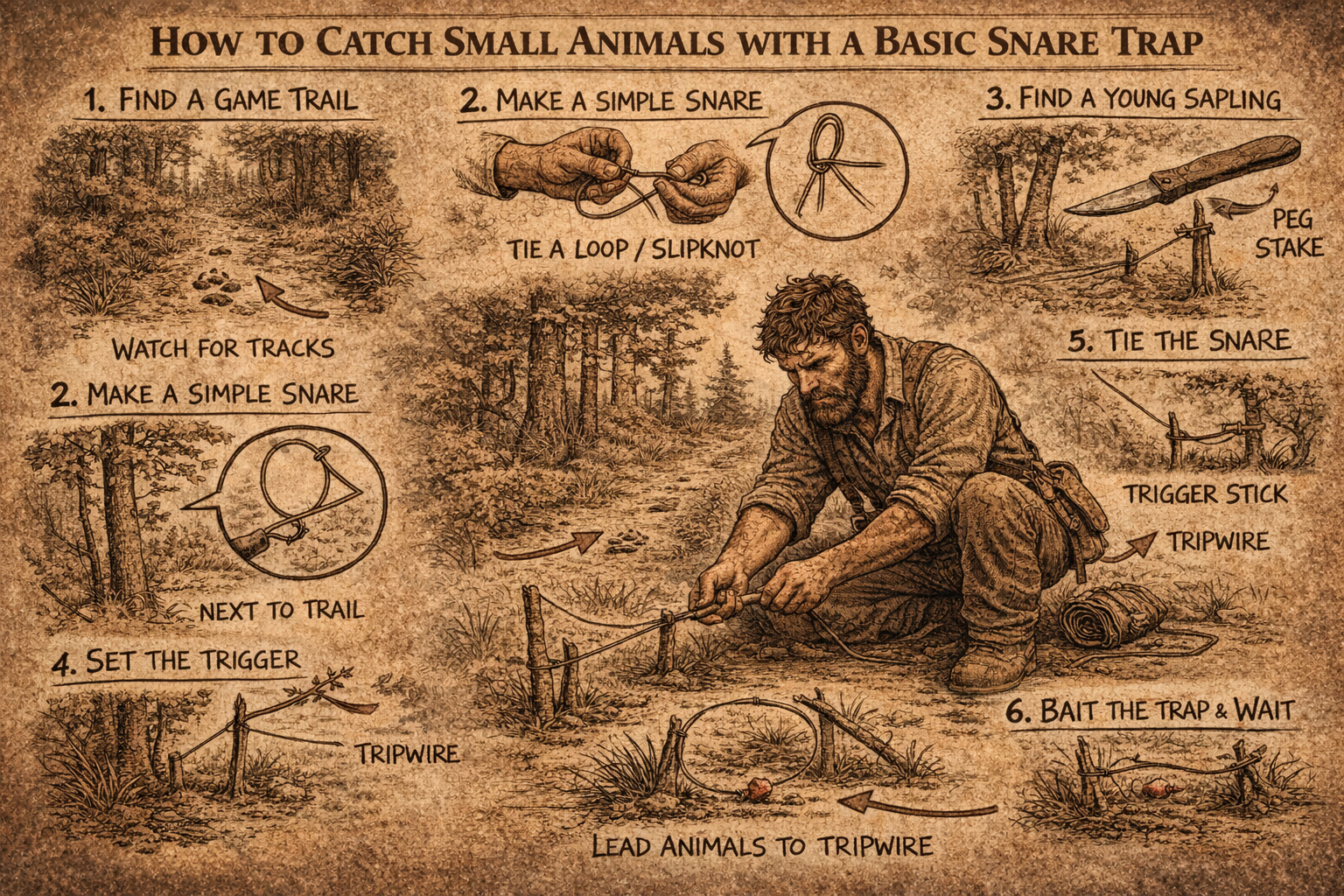 primitive trap used to catch small animals