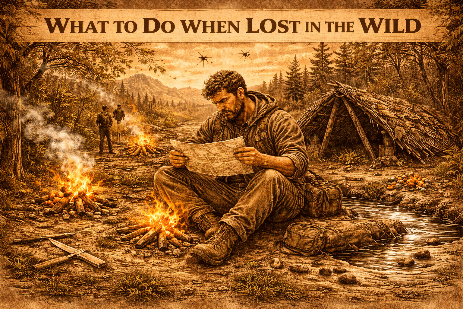 what to do when lost in the wilderness