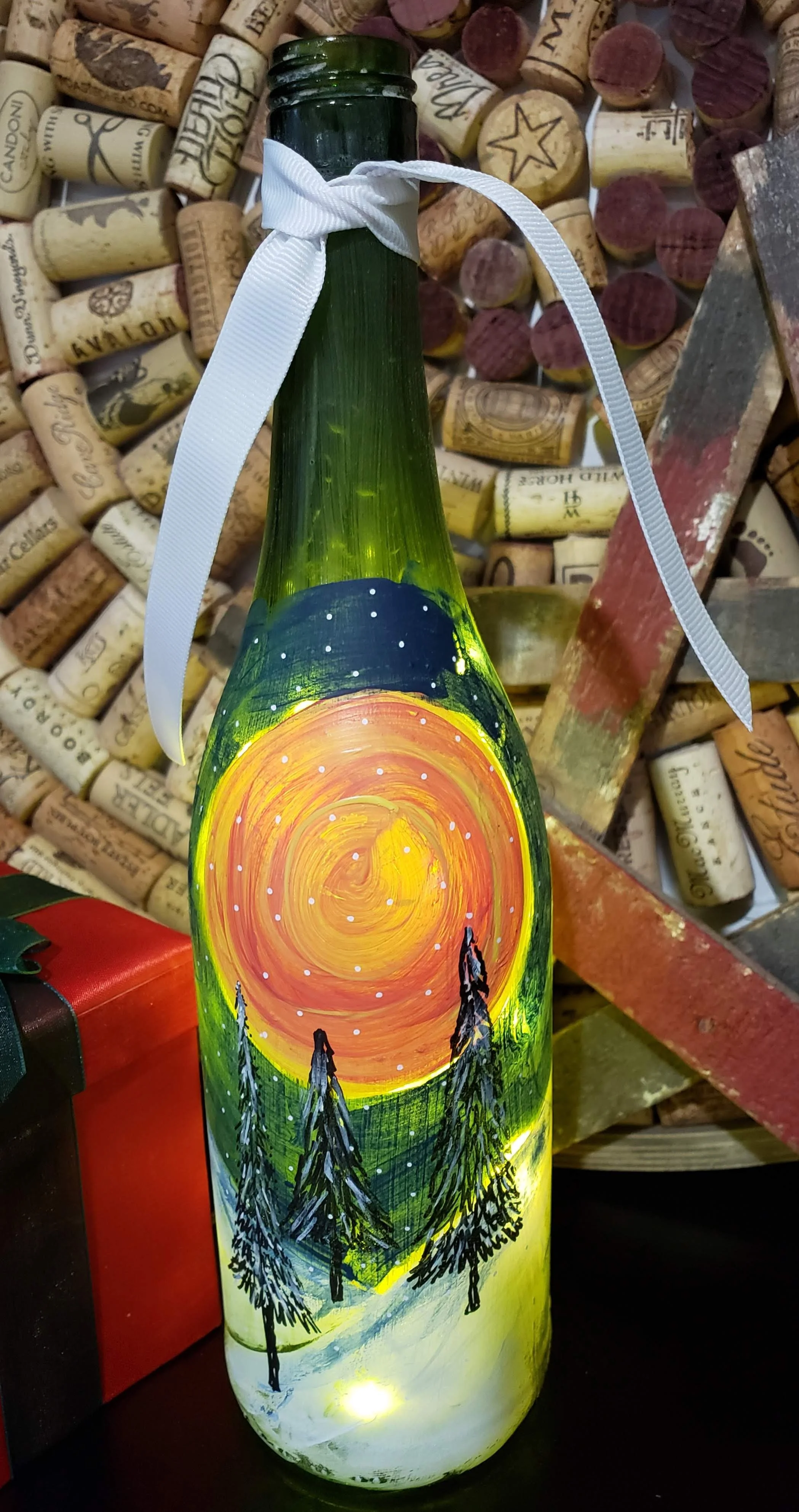 Uncorked &amp; Illuminated: Painted Wine Bottle