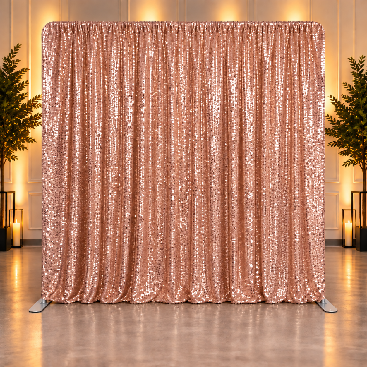 Rose Gold Big Sequin Curtain Backdrop