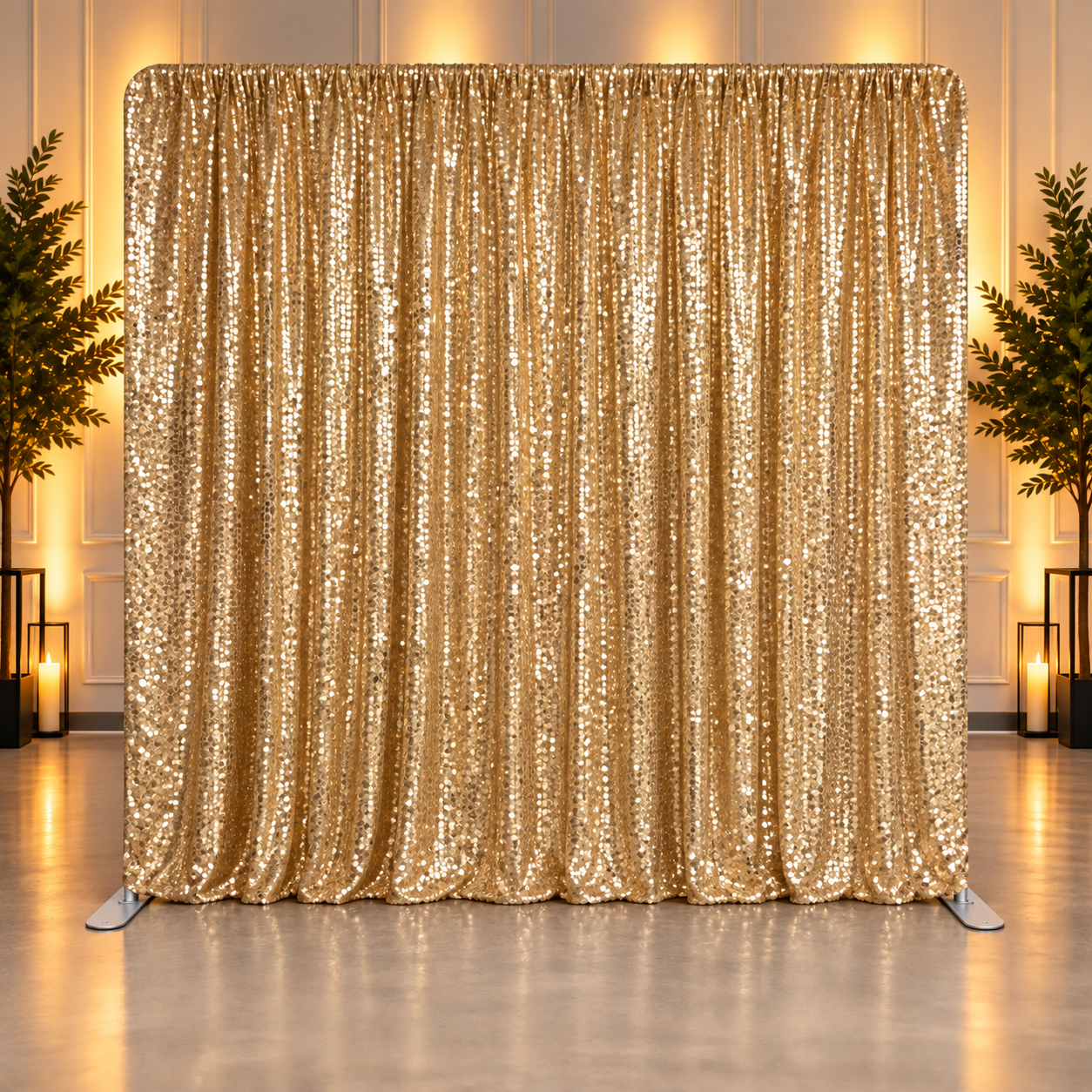 Gold Big Sequin Curtain Backdrop