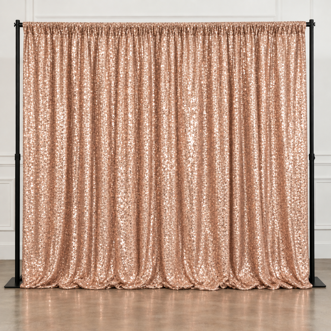 Rose Gold Small Sequin Curtain Backdrop