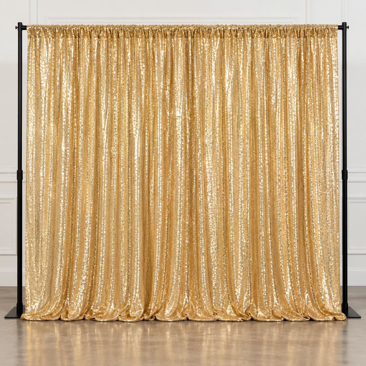 Gold Small Sequin Curtain Backdrop