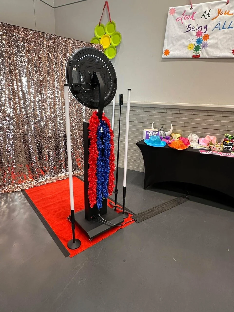 Social booth setup
