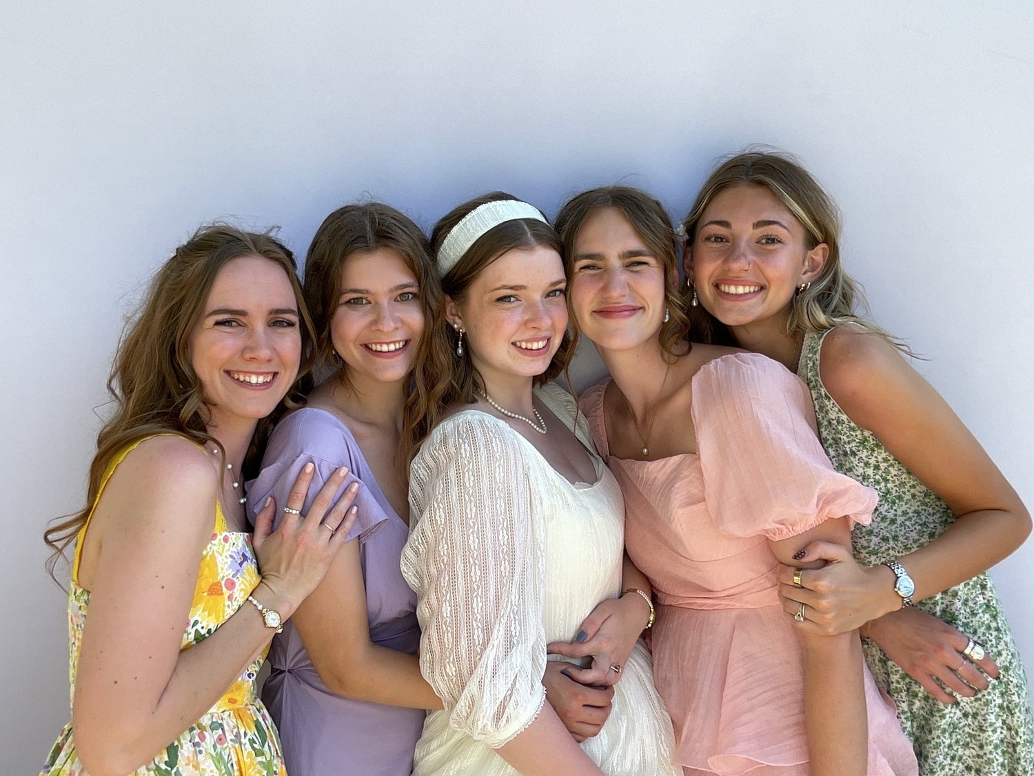 Photo booth guests at a celebration