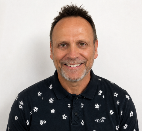 Business headshot of a man photographed at a mobile headshot event