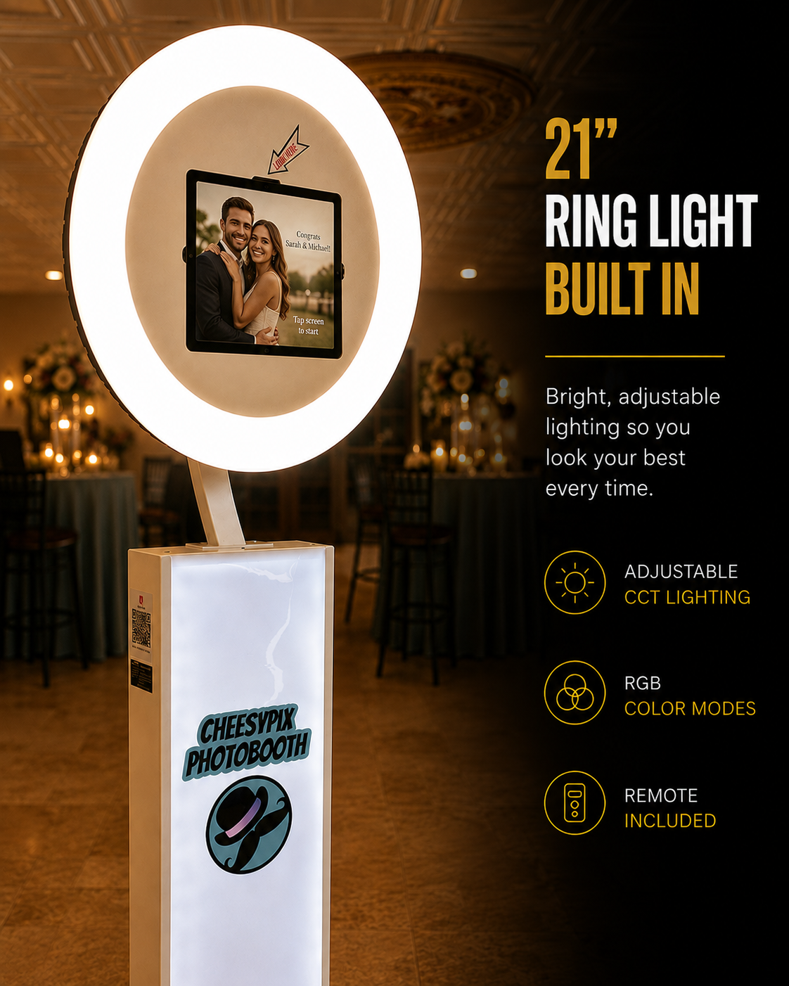 MWE iPad photo booth built in ring light