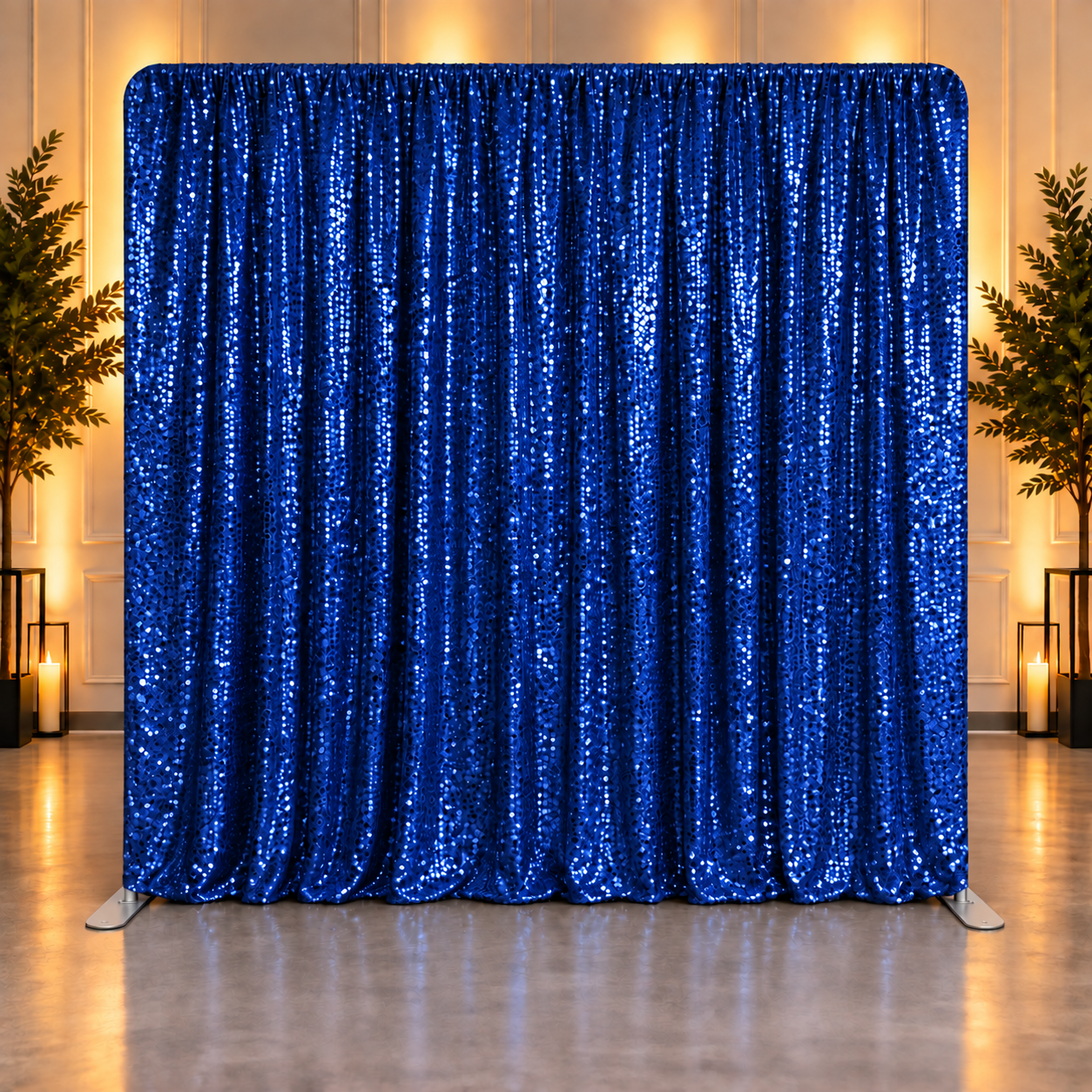 Royal Blue Big Sequin Curtain Backdrop