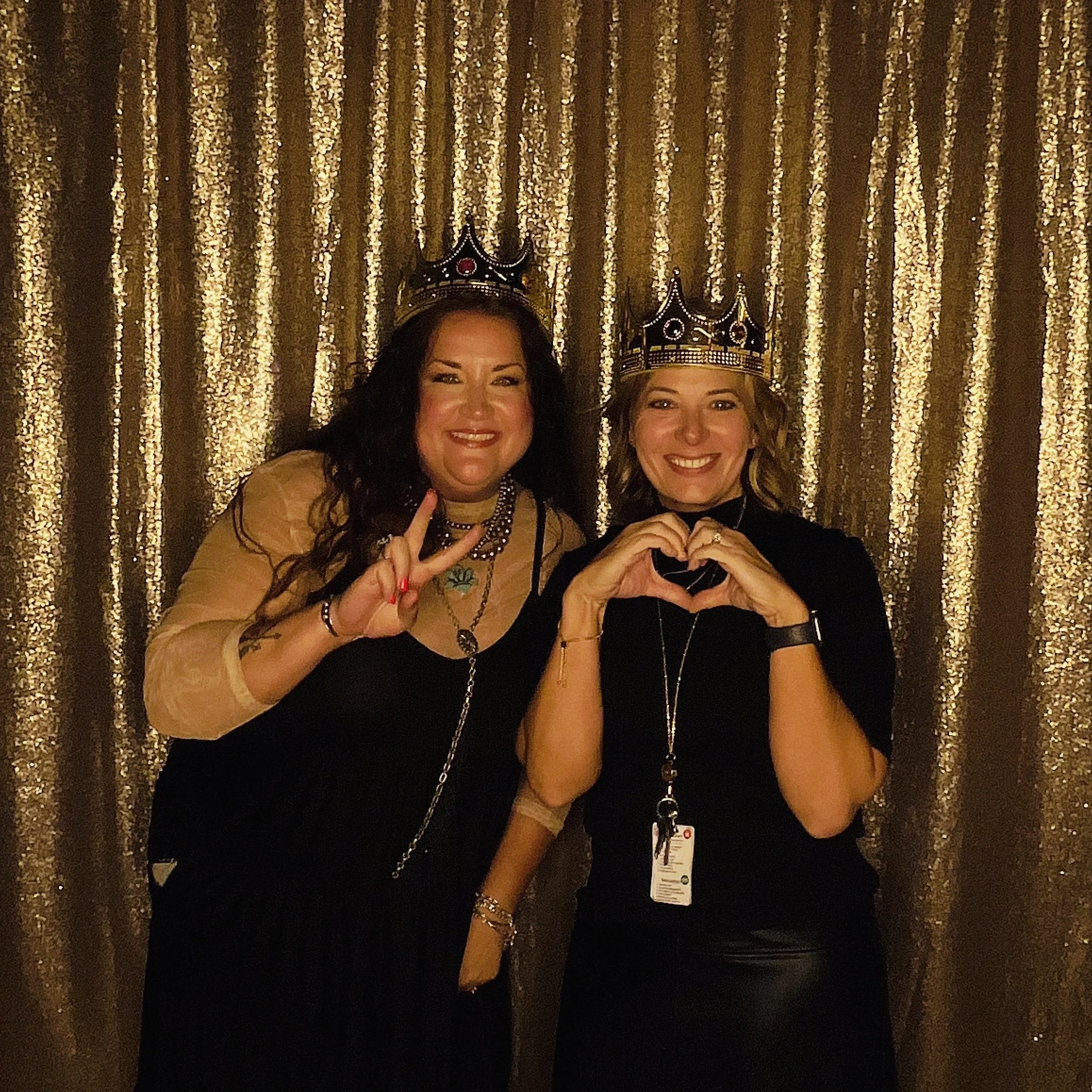 Guests celebrating together at a CheesyPix church and community event photo booth