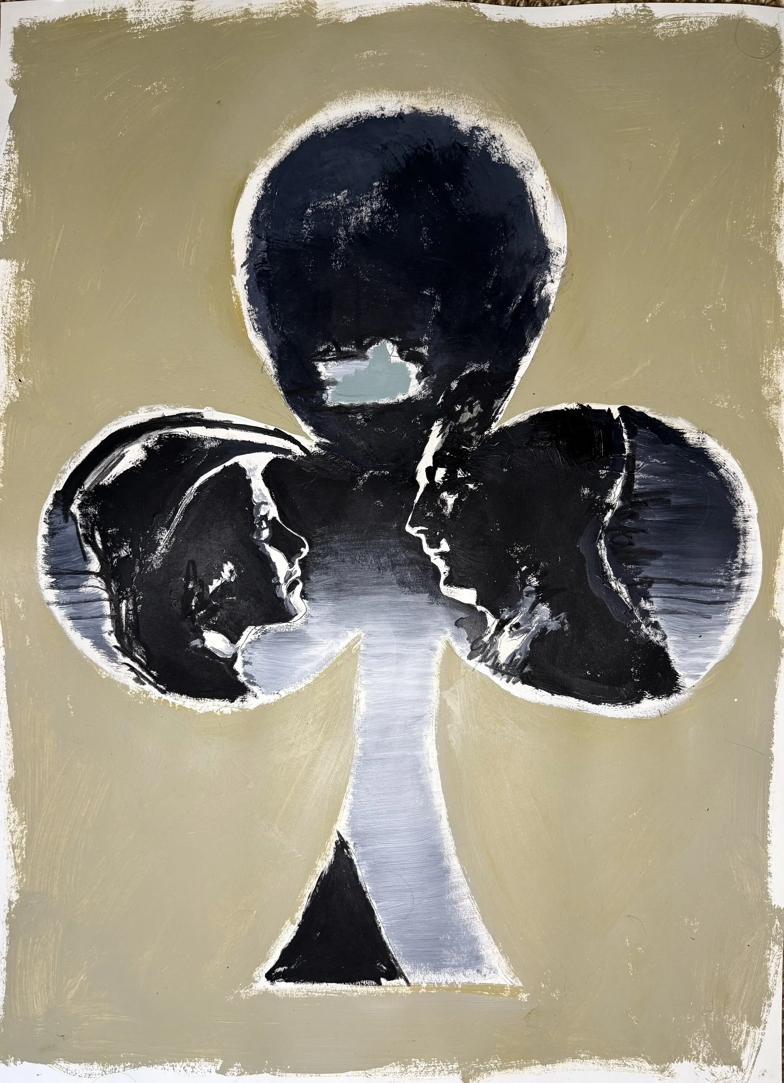 Suit IV 22''x30'' Acrylic and Vine Charcoal on paper $1,000
