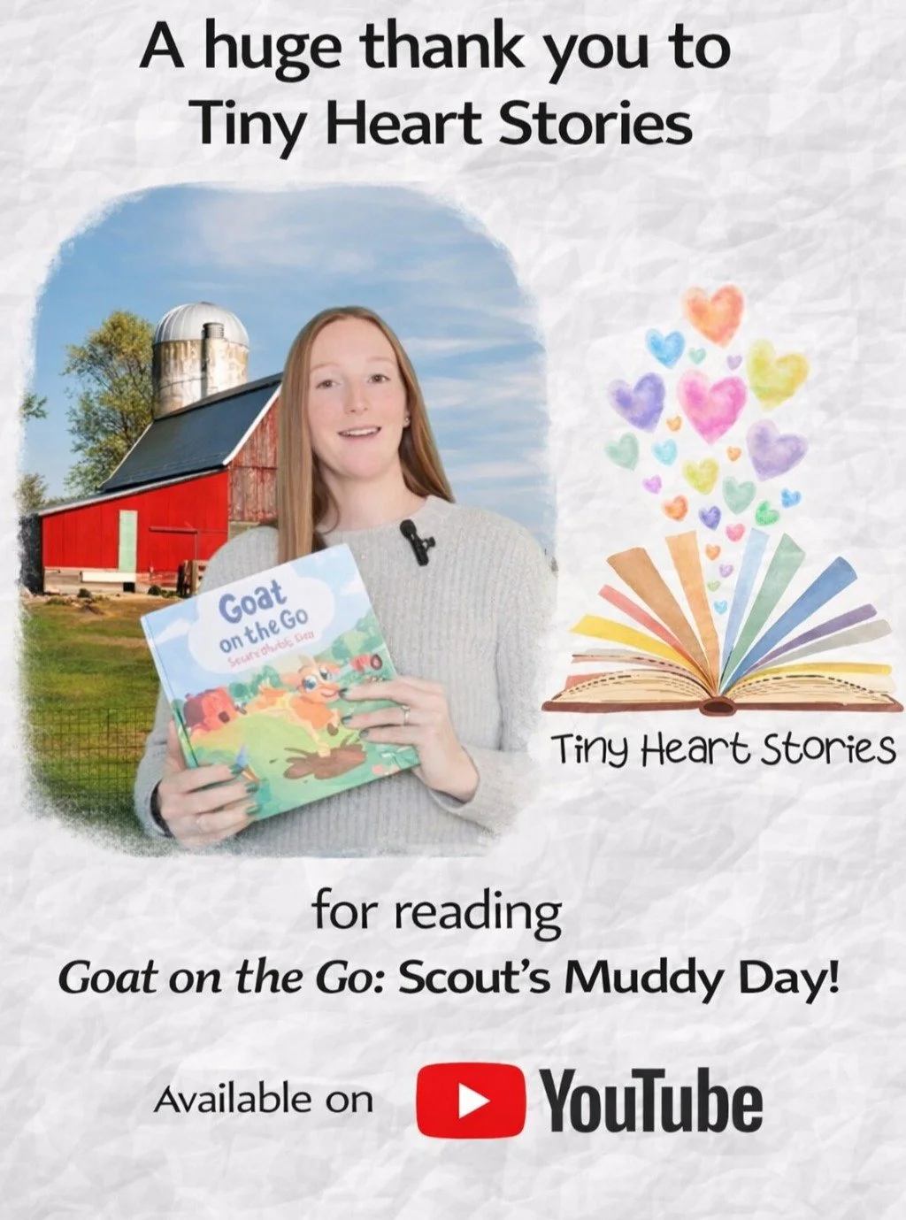 So grateful to @tinyheartstories for sharing Goat on the Go: Scout&rsquo;s Muddy Day with her audience 🐐

The reading brought Scout&rsquo;s muddy adventure to life in such a fun and engaging way, and I love seeing this story reach little listeners t