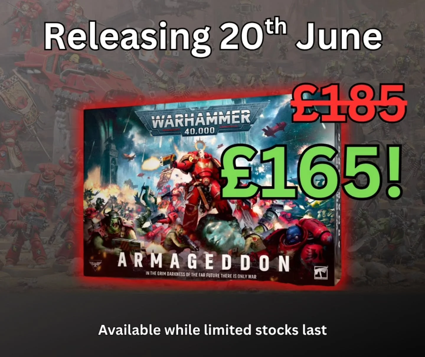 It's nearly time!
11th edition 40k will be in store very soon, and as a thank you to all of you, we've decided to give a discount to celebrate!

What models are you most excited to build, paint and play?

#warhammer40k #warhammer #gamesworkshop #tabl