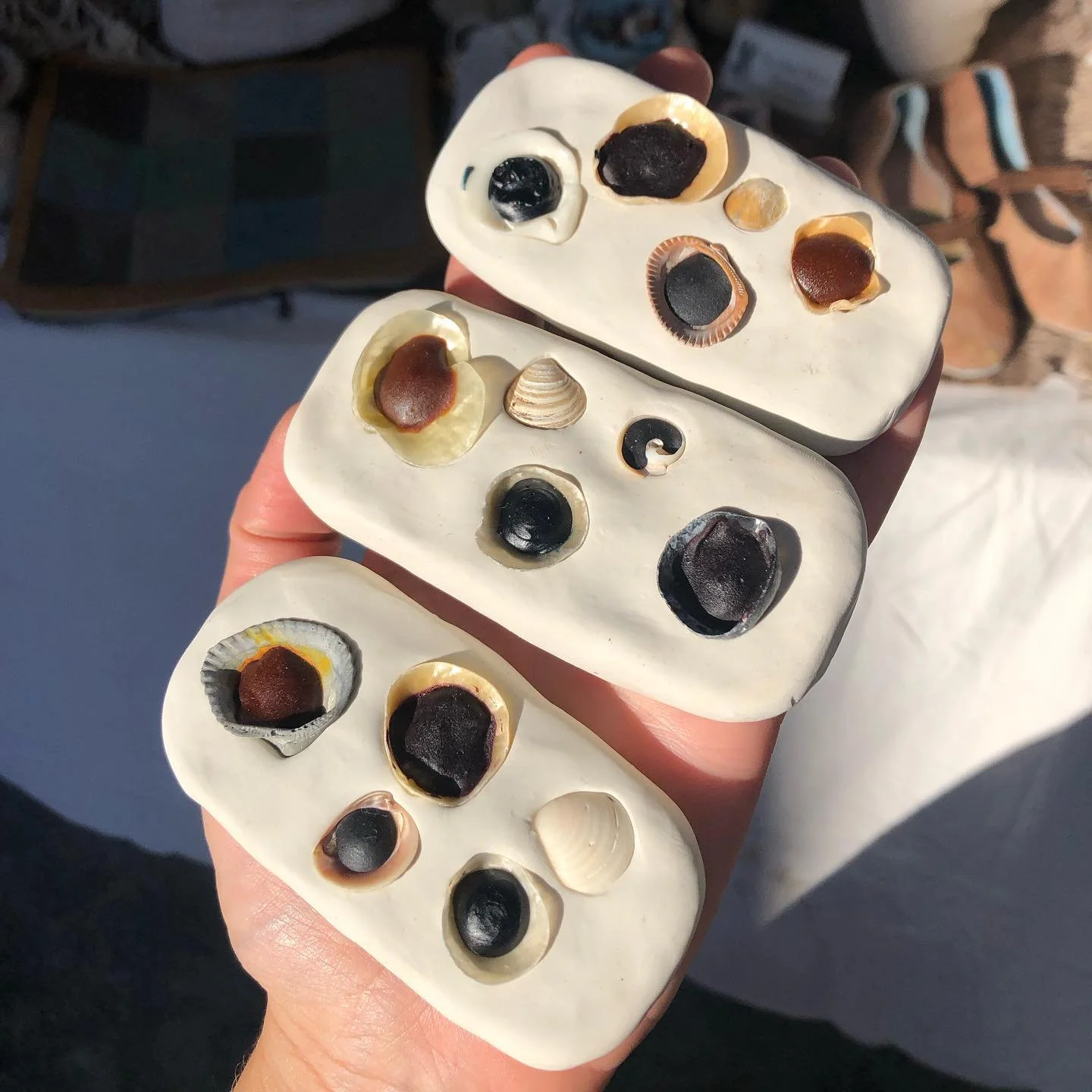New watercolor shell palettes at the @westsidecreativemarket tonight and Monday night!