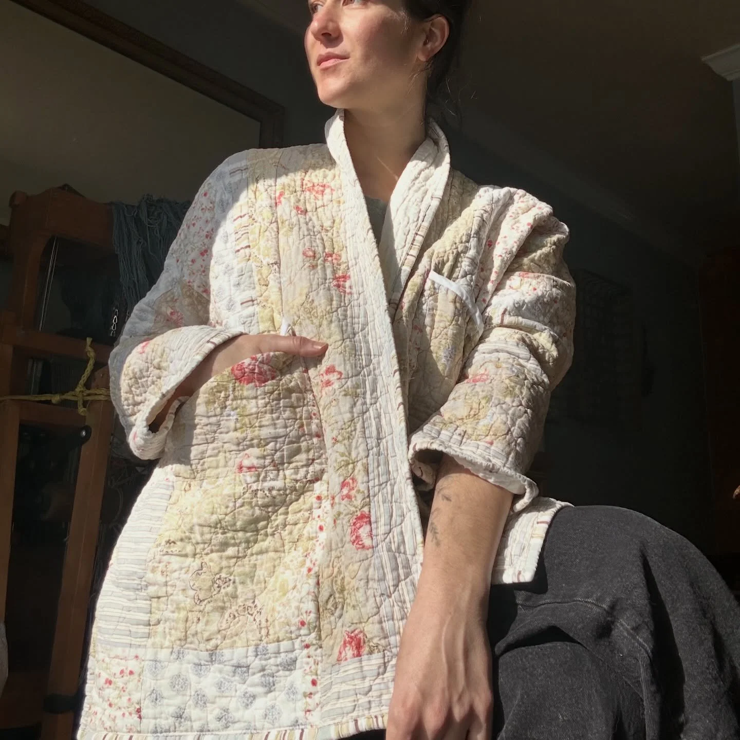 I haven&rsquo;t been working much in the studio this last year but I did recently manage to finish another coat with two matching baby sizes (6-12m and 12-18m). Adult coat is on my Etsy or dm me if you want me to ship asap!