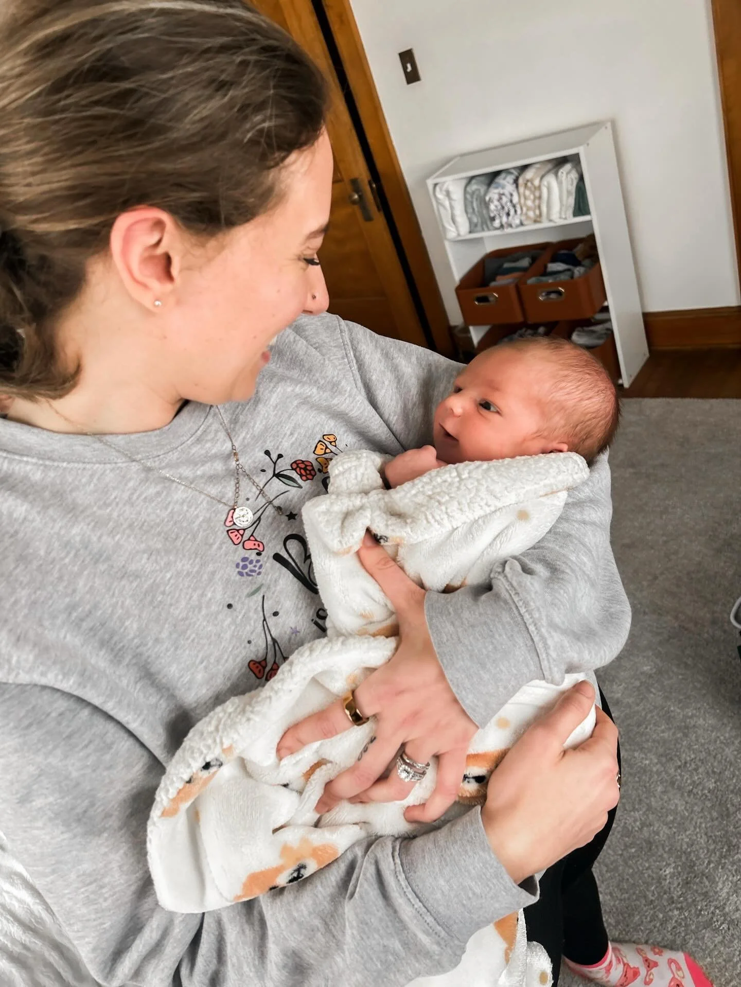 Everyone always says how it must be so fun to get to cuddle babies all the time..but the truth is, we really don&rsquo;t that often, especially right after birth and when we come back for the 24 hour postpartum visit. We want baby to be where they fe