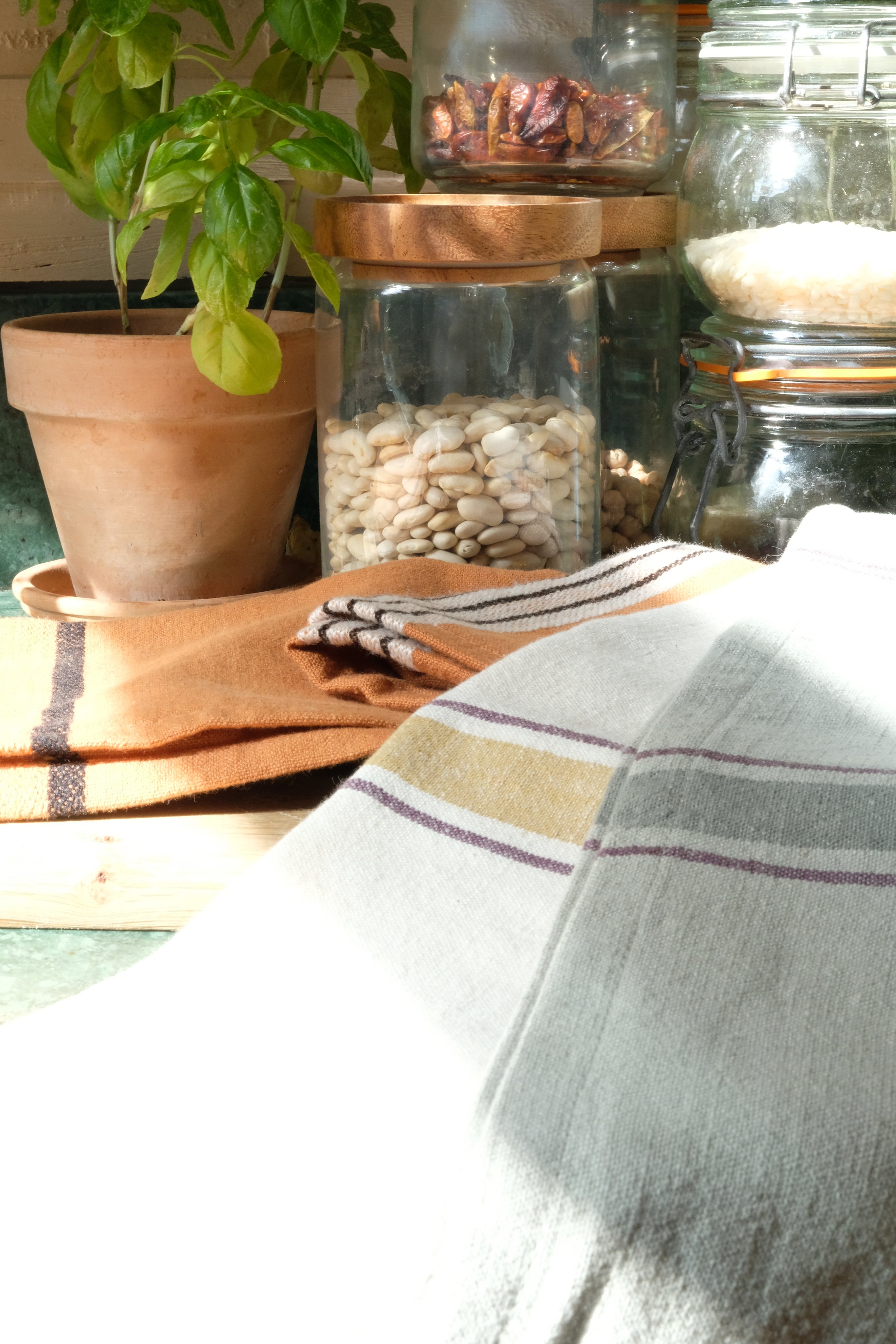 Striped kitchen towel