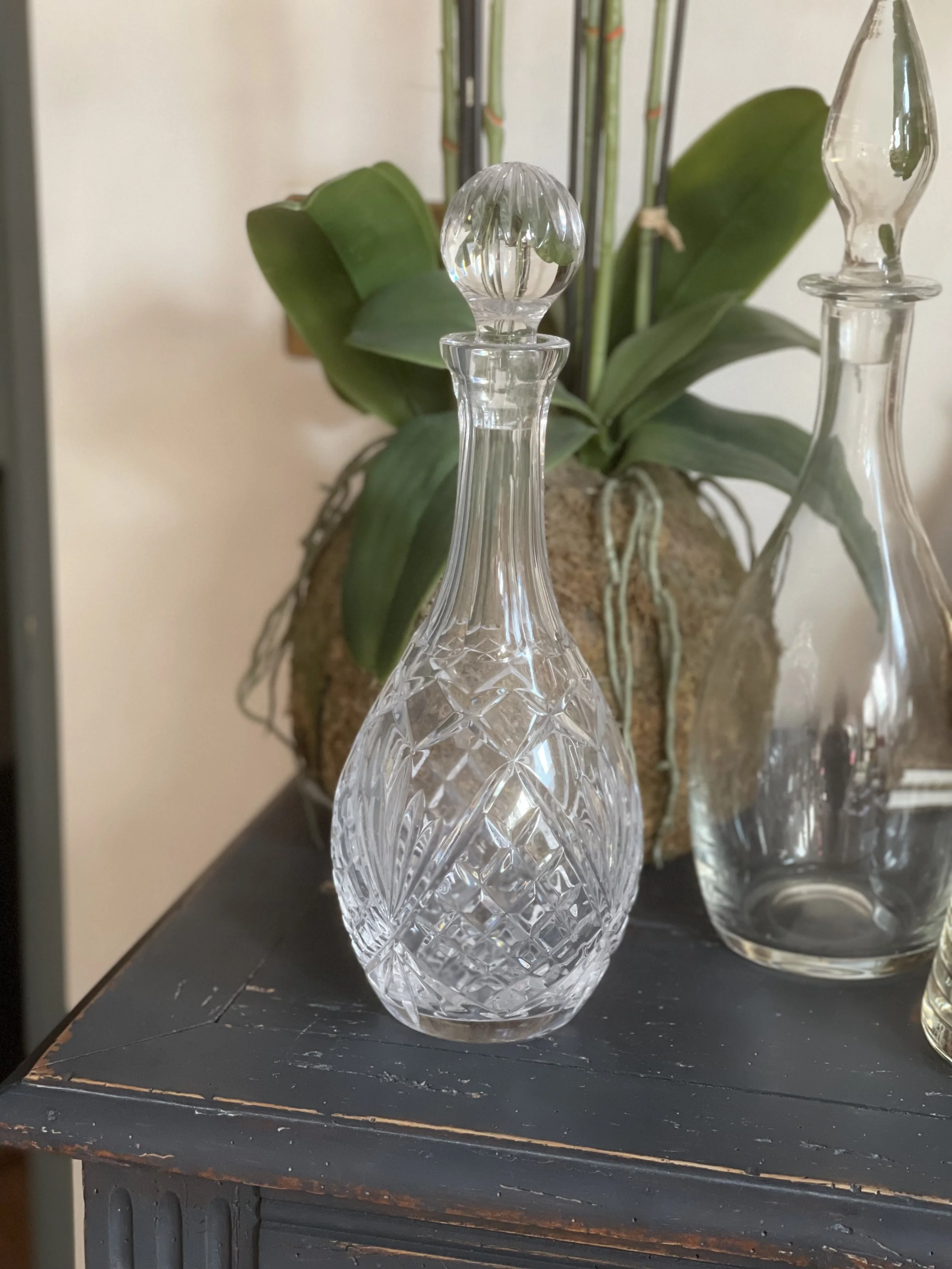 Vintage cut glass decanter