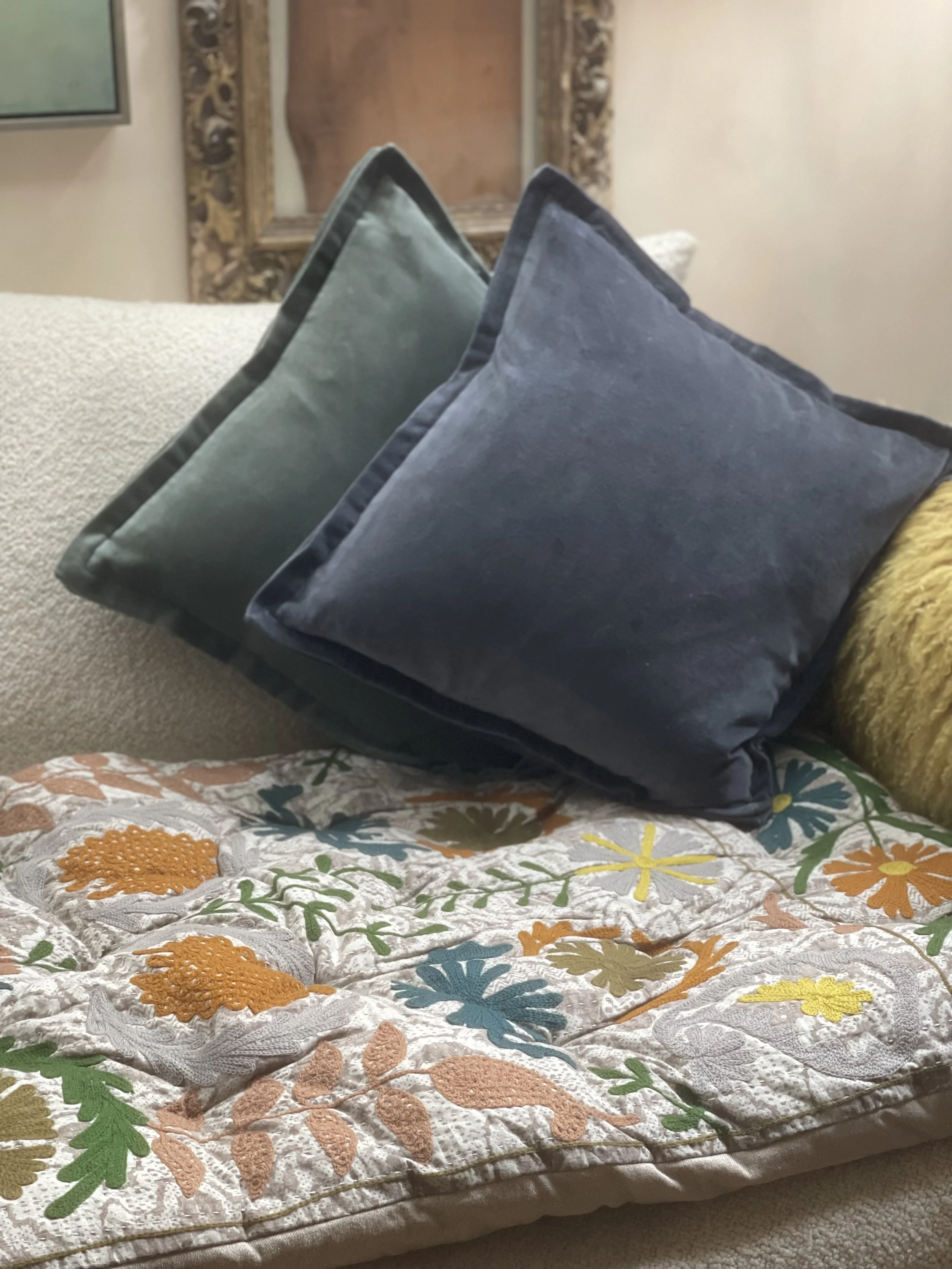 Hand embroidered mattress