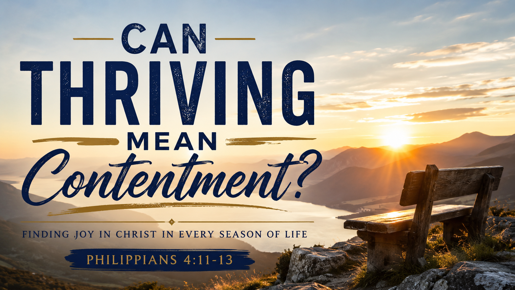 Can Thriving Mean Contentment?