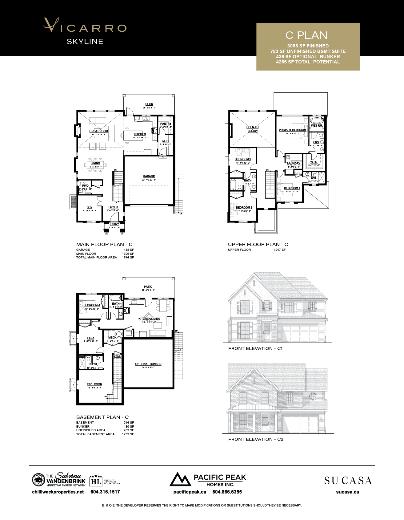 Vicarro Skyline C Floor Plan, a thoughtfully designed two-storey home featuring multiple bedrooms and bathrooms, spacious living areas, and refined luxury finishes throughout.