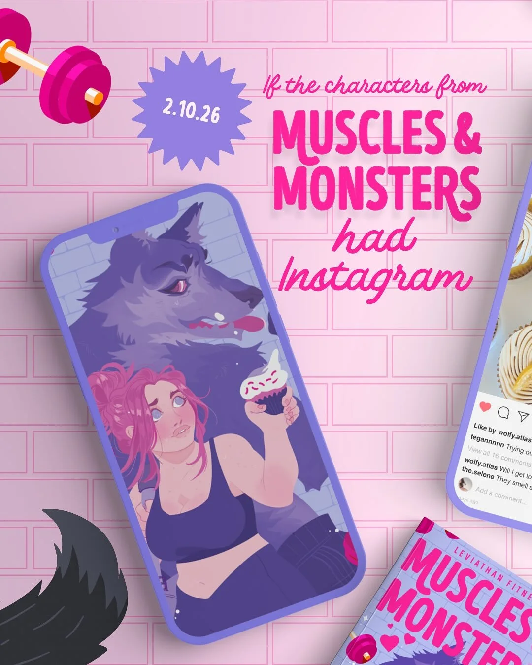 Atlas and Tegan on Instagram! 
I looove this concept and the little captions from their friends 😍

Muscles &amp; Monsters is still available to request on NetGalley and the GoodReads 🎁 is still going! I&rsquo;d love to hit 5k on that before it clos