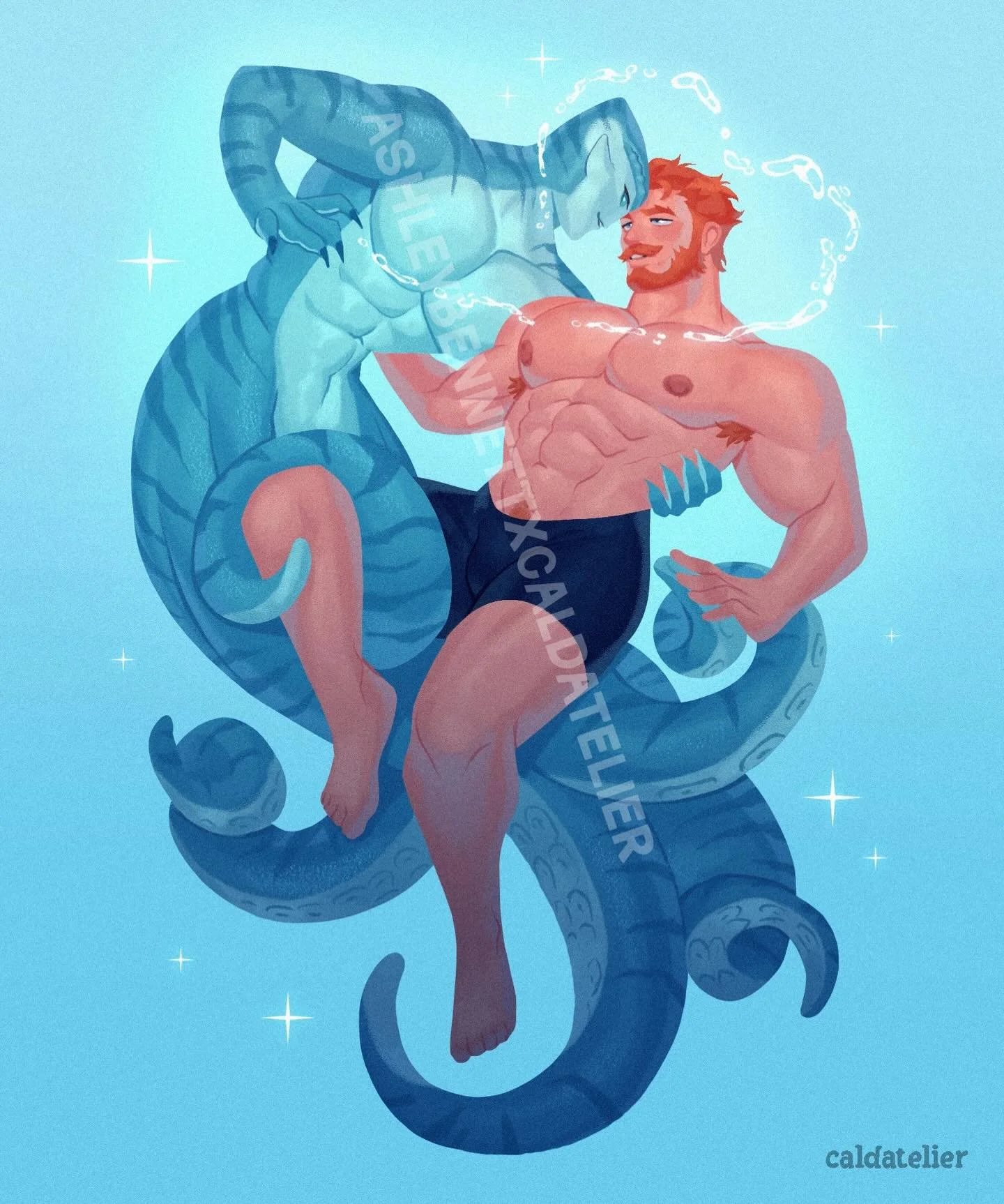 ✨ THEM ✨

I commissioned this art of Reece and Cyrus from @caldatelier and it&rsquo;s everything I ever wanted and MORE. I am so excited for everyone to read the expanded and revised edition of Tentacles &amp; Triathlons. I think I took a beautiful s
