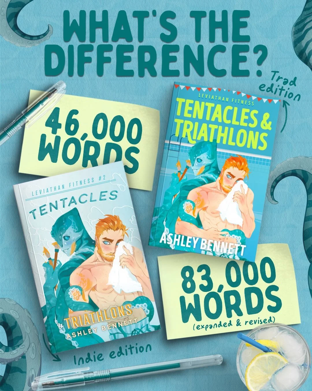 Let&rsquo;s talk ✨ expansions ✨

A frequently asked question is &ldquo;what changed between the indie edition and the traditionally published edition ?&rdquo;
And the answer is&hellip;

A lot! A whole lot! 

Tentacles &amp; Triathlons is now the long