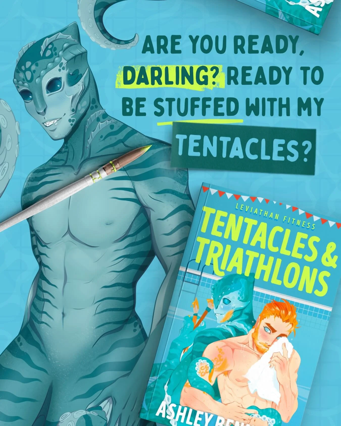 🗣️ ARE YOU READY TO BE STUFFED 🗣️

With tentacles 😏🐙💕

We are just 18 DAYS away from the release of the expanded and revised edition of Tentacles &amp; Triathlons! I can&rsquo;t wait to read it! 

If you haven&rsquo;t already, please consider pr