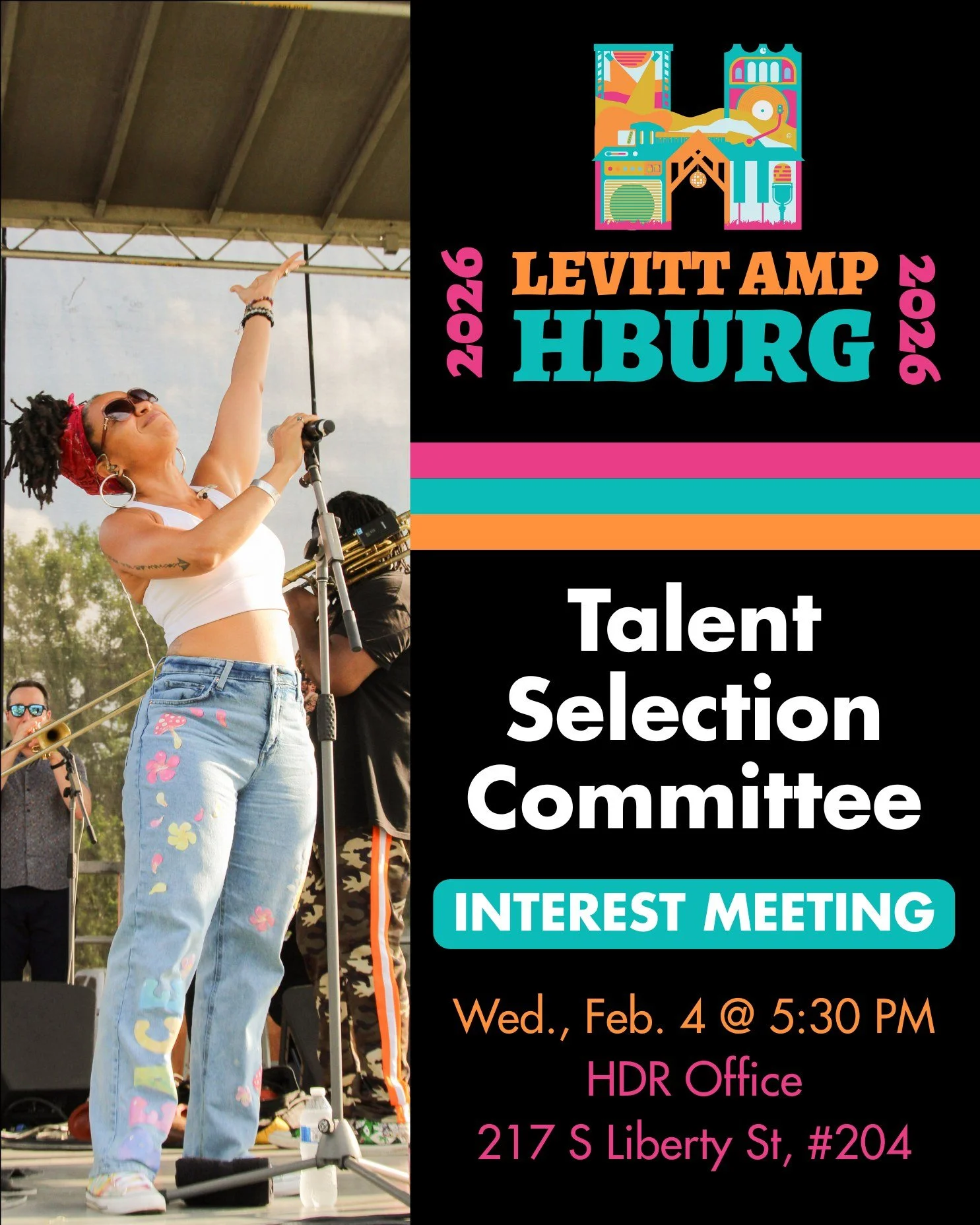 Do you love live music and want to have a say in the sound of this year&rsquo;s Levitt season? Join the 2026 Levitt AMP Harrisonburg Talent Selection Committee!

The Levitt AMP Harrisonburg Music Series exists to bring our community together through 