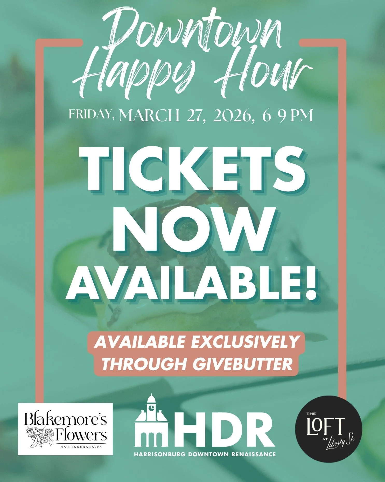 Tickets are now available for the foodie event of the year!

Join us in celebrating our community's culinary superstars this Taste of Downtown month during Downtown Happy Hour on Friday, March 27, from 6 - 9 PM at @libertystreetloft (76 W Gay St). 

