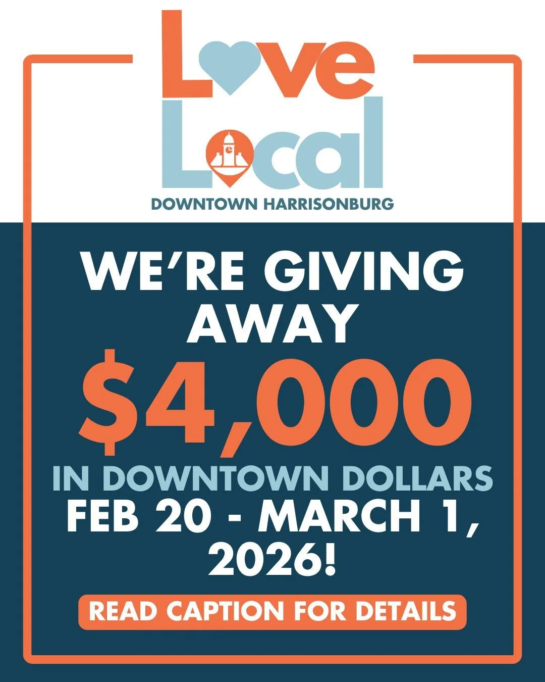 Our downtown businesses can use some extra love this month, so we are putting $4,000 back into the community with a week of giveaways! Celebrate Love Local week with us by supporting local businesses, and you could win up to $1,000 in Downtown Dollar