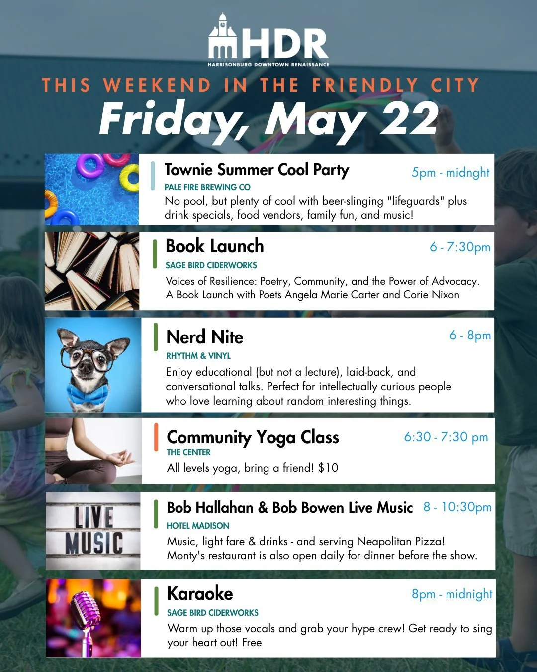 Long weekend plans? Start them downtown! We&rsquo;ve rounded up some great ways to spend your Memorial Day weekend. Come out, support our local businesses, and enjoy everything happening in our community.

Are there any events we missed? Please comme