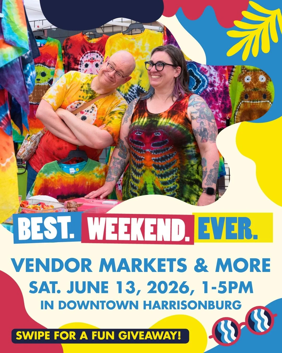 Downtown Harrisonburg will be bustling with surprises around every corner this Saturday, June 13, from 1 - 5 PM. Check out some of the vendors and additional activities you&rsquo;ll find on your summer adventure.

Locations and vendors are subject to