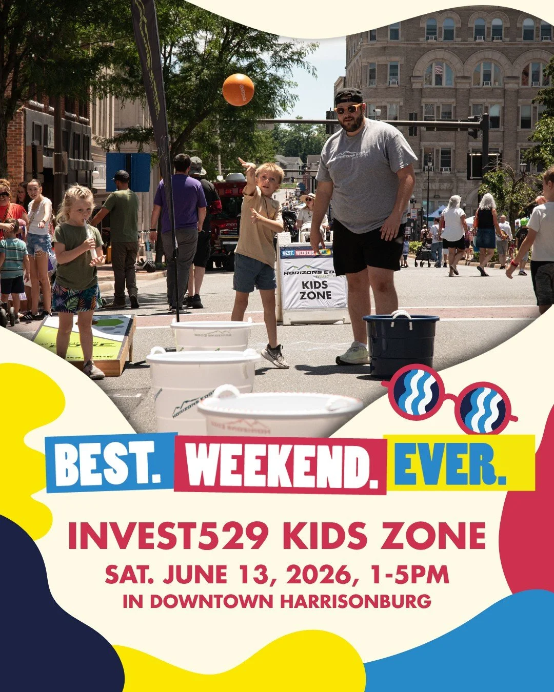 The Invest529  Kids Zone is going to be a must-see this Saturday if you are looking for fun family-friendly entertainment! Join us Saturday, June 13, from 1&ndash;5 PM at the Jimmy Madison Lot and Explore More Discovery Museum in Downtown Harrisonbur