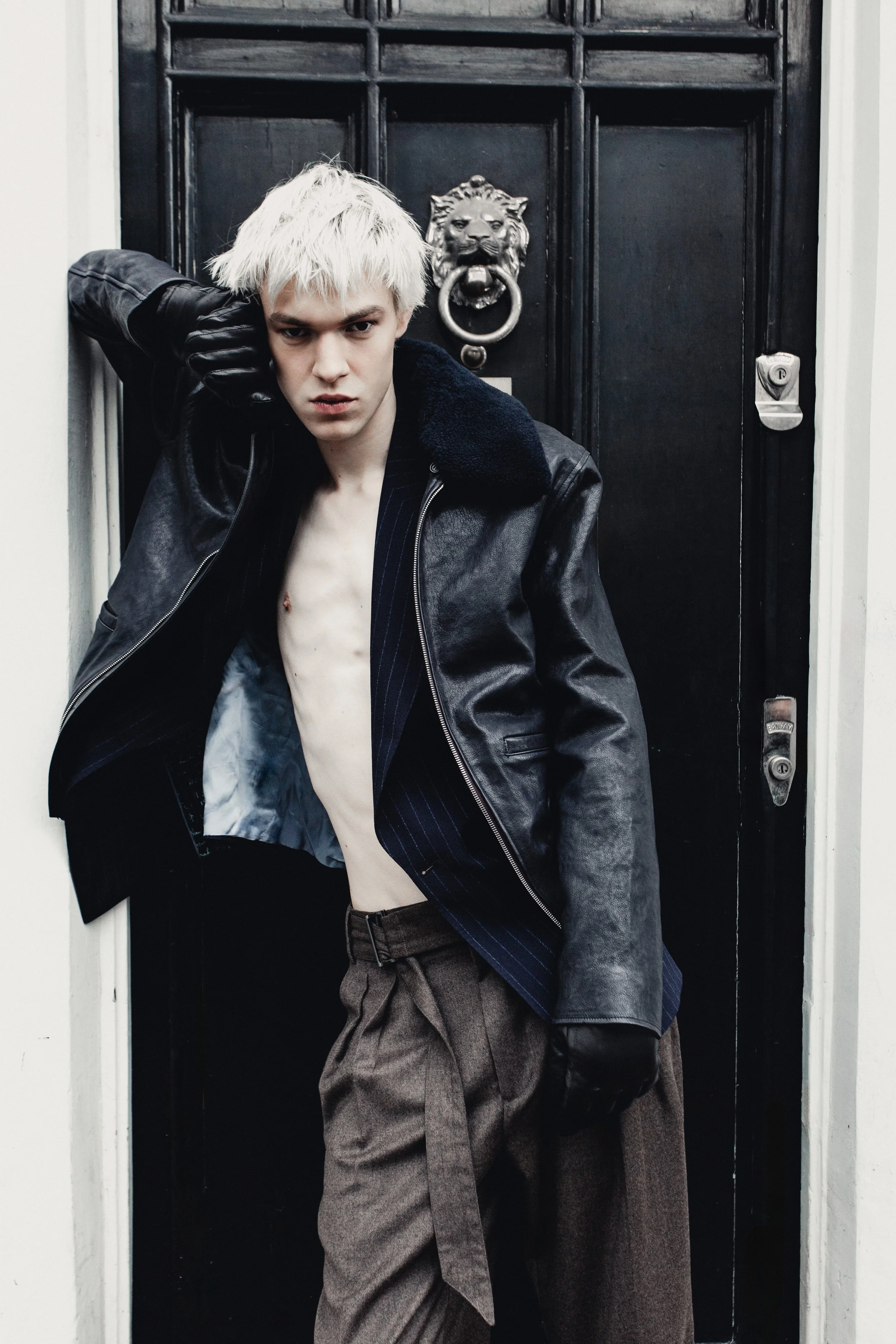 Full look fashion editorial image from Numéro Switzerland Rebel Code shot in London by Ori Paul Levi