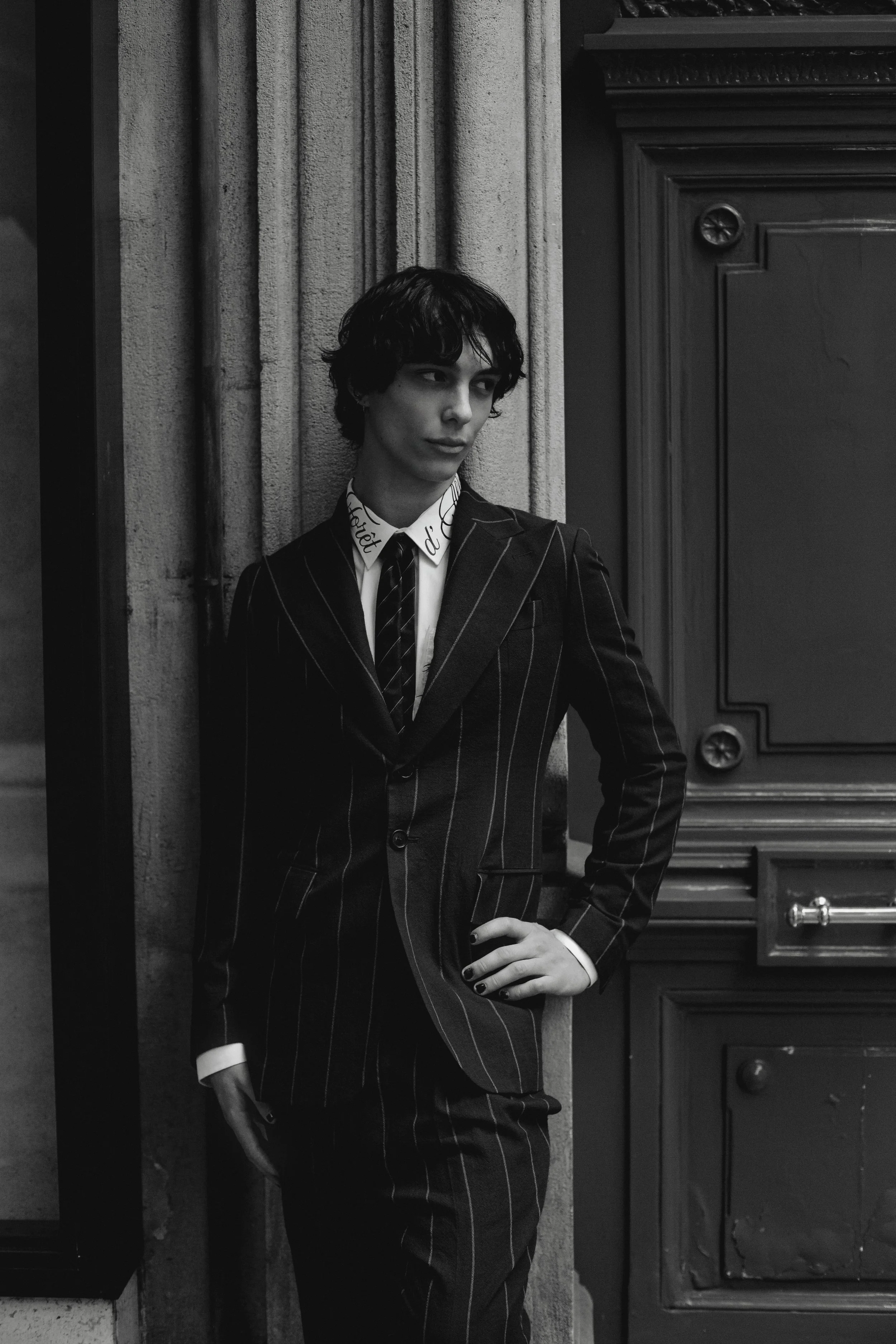 Fashion portrait in Paris for Selection Marais editorial, photographed by Ori Paul Levi.
