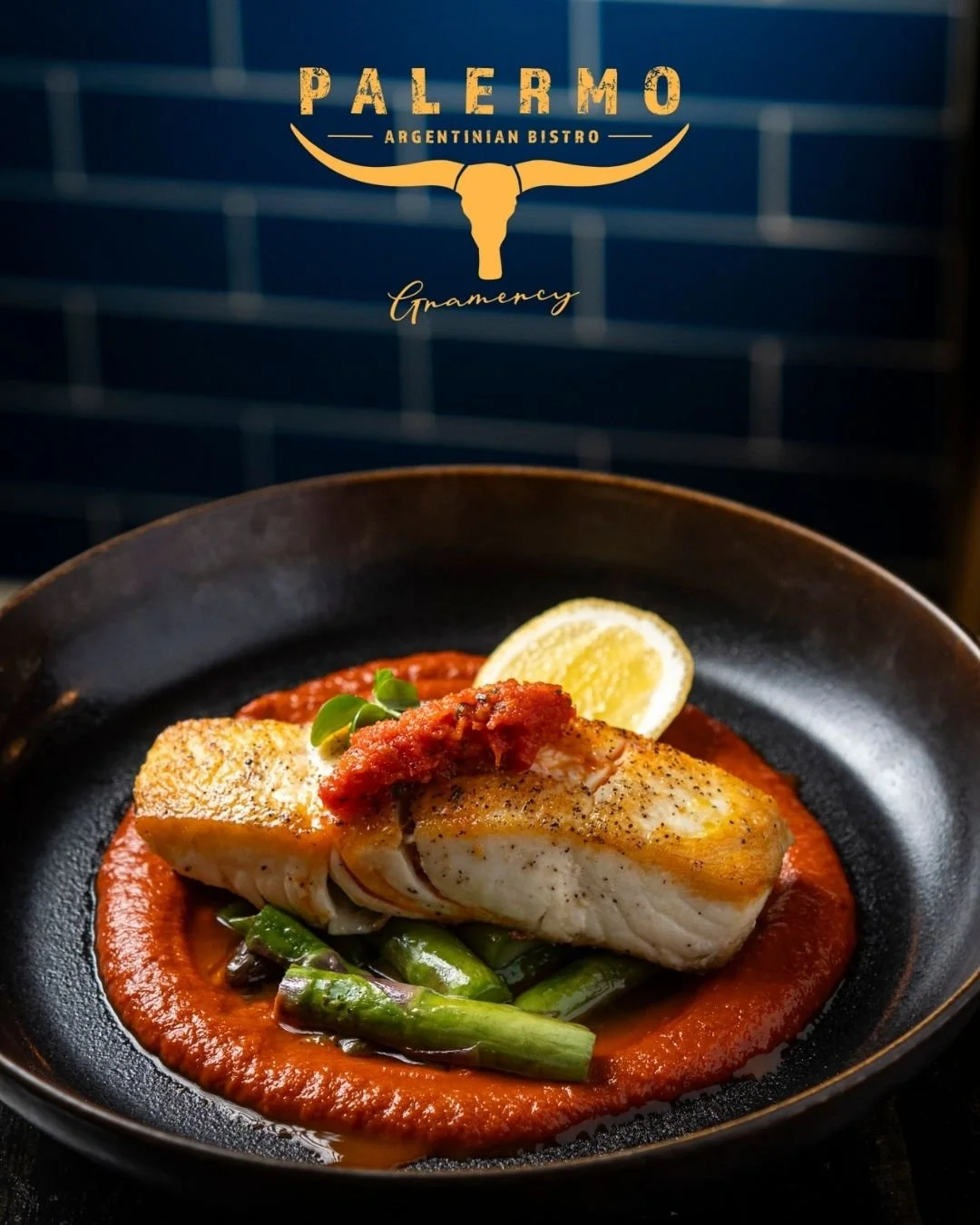 Delicate halibut meets tender broccolini, draped in salsa gaucha and finished with a rich sun-dried tomato tapenade. A masterpiece of bold flavors and refined elegance &mdash;made to savor, share, and remember. 

👉 Reserve now at palermoargentinianb