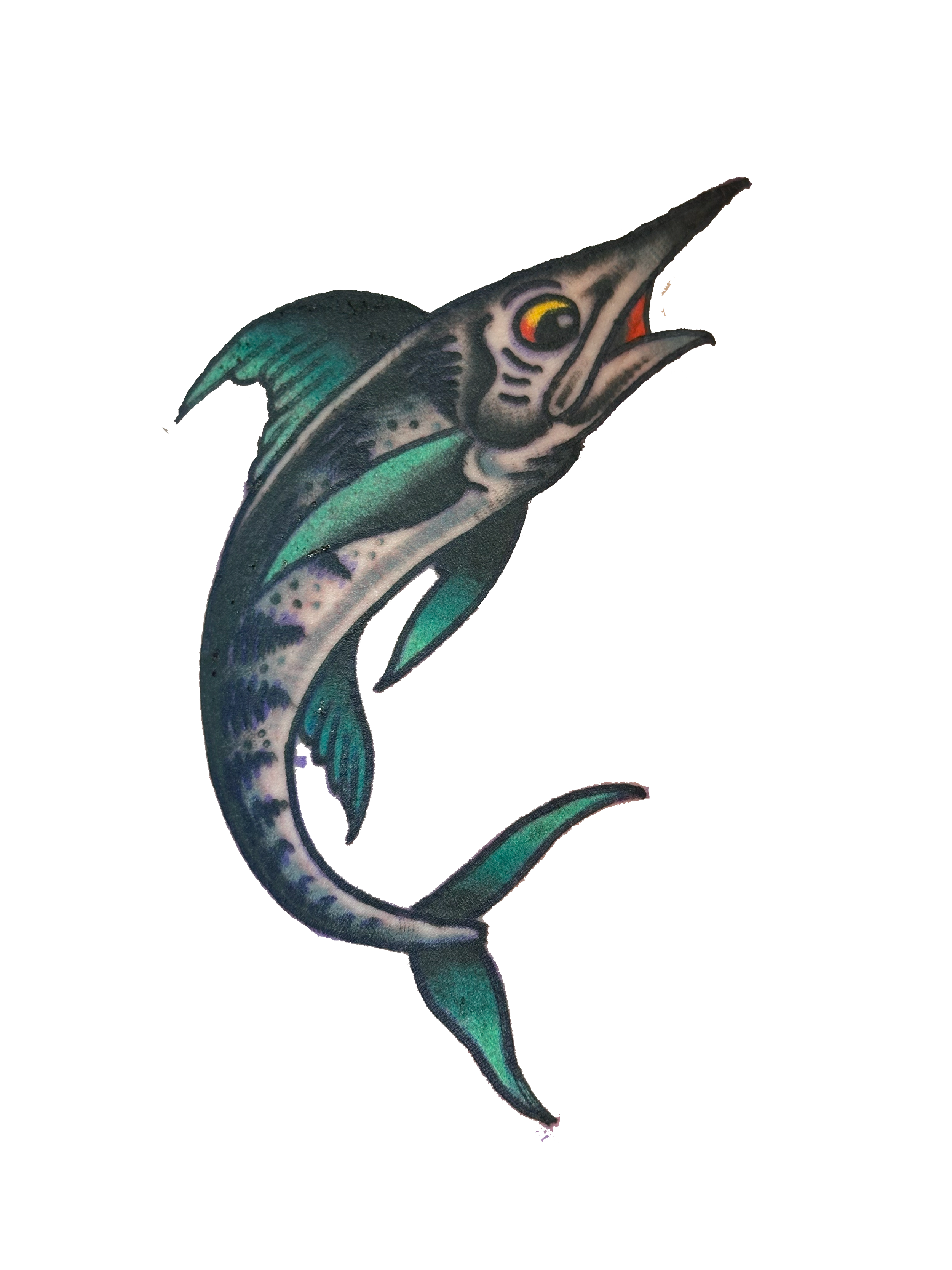 American Traditional Marlin Tattoo
