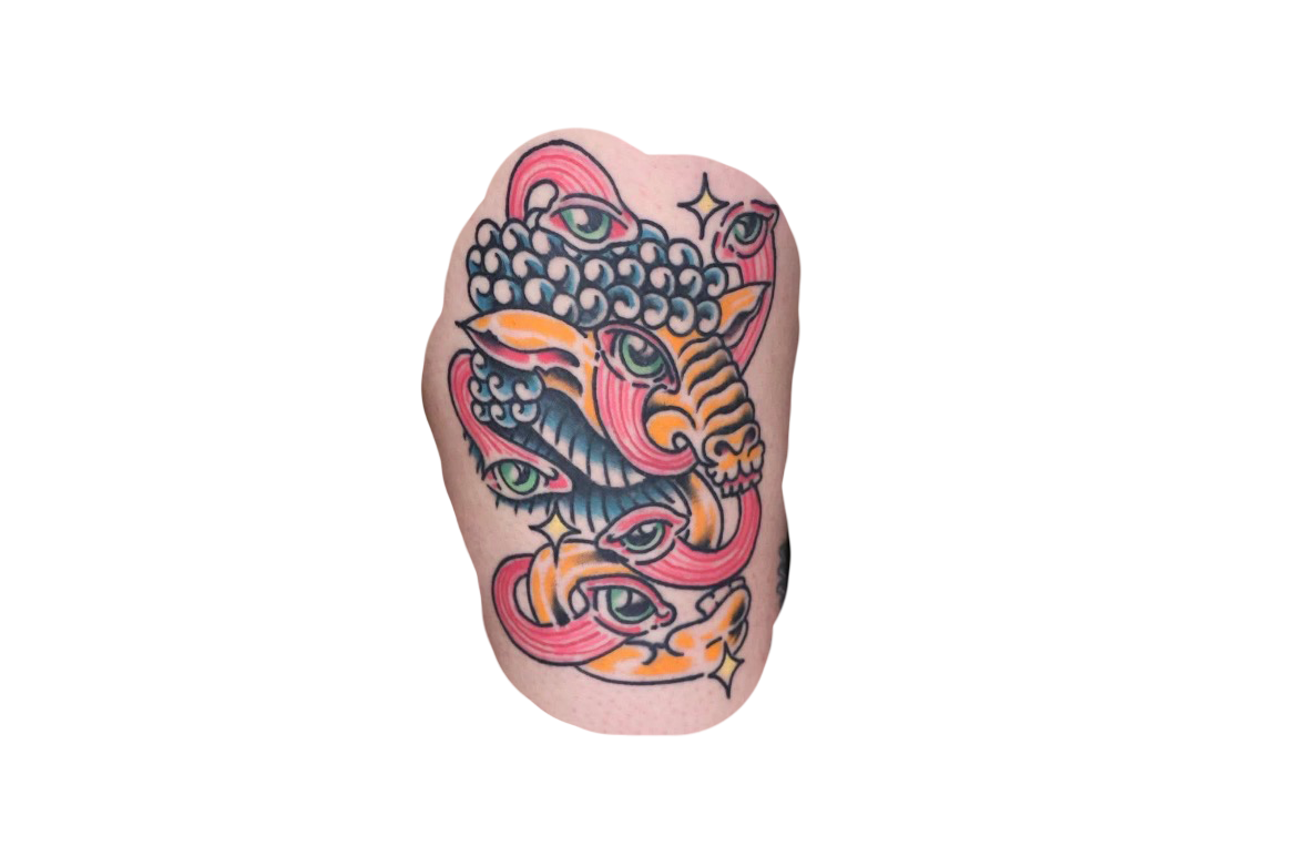 Neotraditional Tattoo Deconstructed Sheep