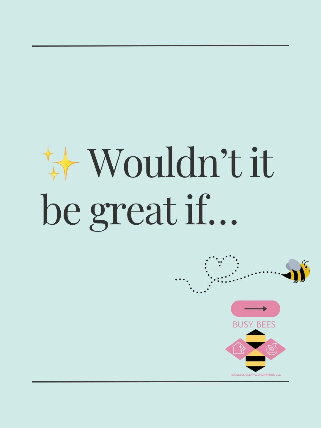 Start the new year stress-free and sparkling! ✨ Book your deep clean now, then stay on track with regular maintenance cleanings to keep your home fresh, organized, and flawless all year long. Book now at BusyBeesFlawlessClean.com/Estimate or tap the 