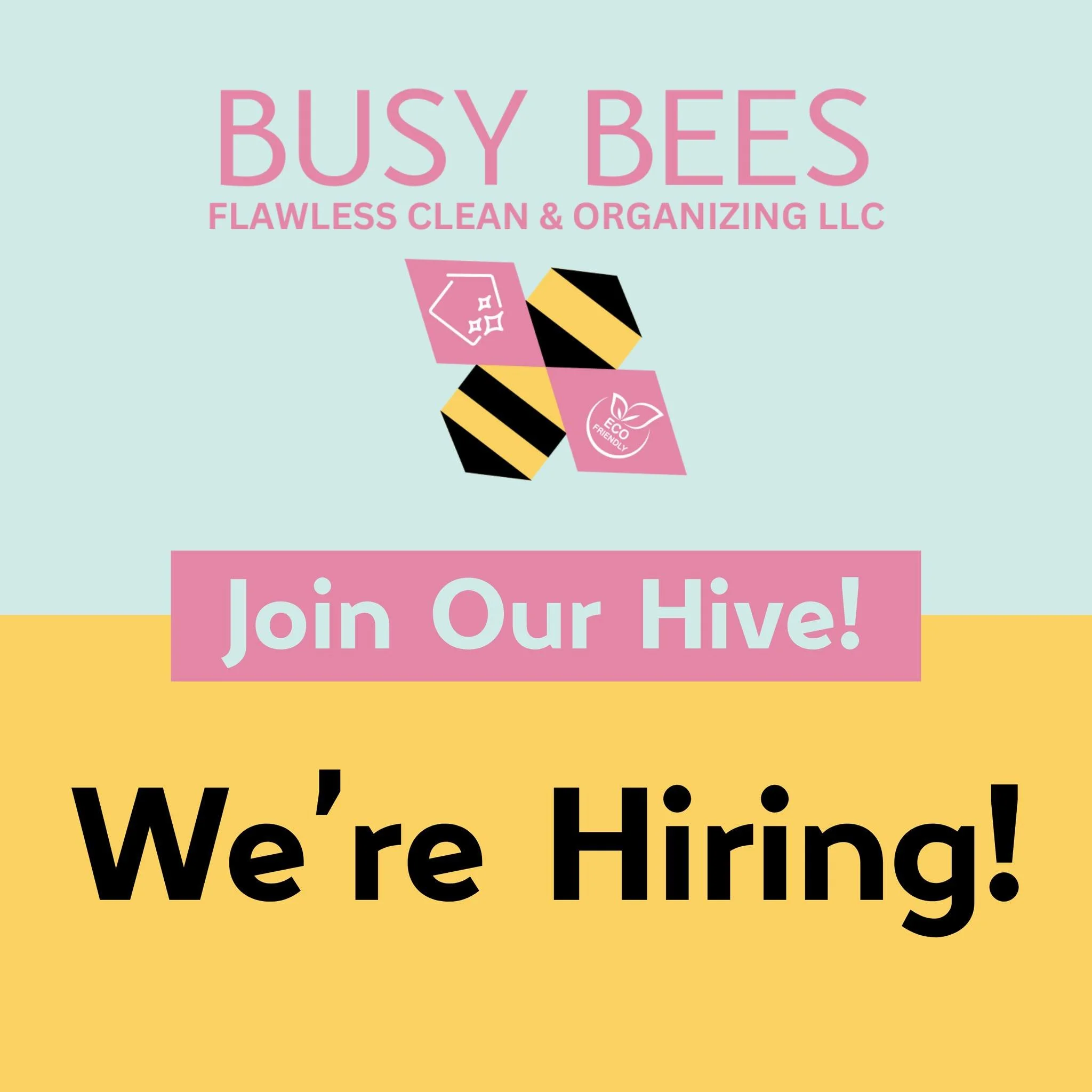 NOW HIRING! Cleaning &amp; Organizing Specialists in North County San Diego 🐝

Busy Bees Flawless Clean &amp; Organizing LLC is expanding and seeking reliable, detail-oriented individuals who take pride in creating peaceful, welcoming spaces.

📍 Lo