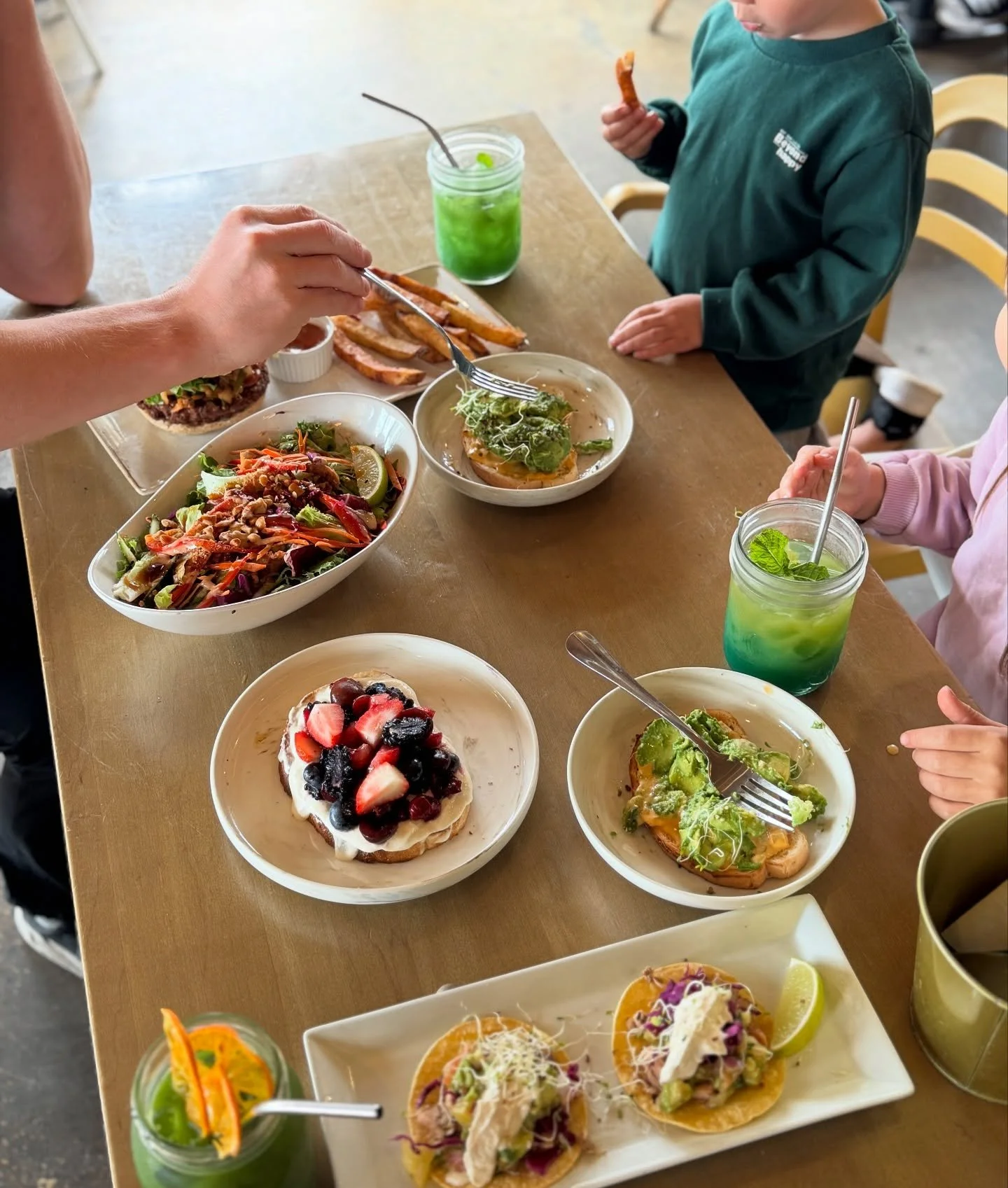 Not ready for fall. On the bright side, we brought our summer favorites to our staple menu. Enjoy the zesty tacos, lime chili soba salad, messy kimchi burger all year round.