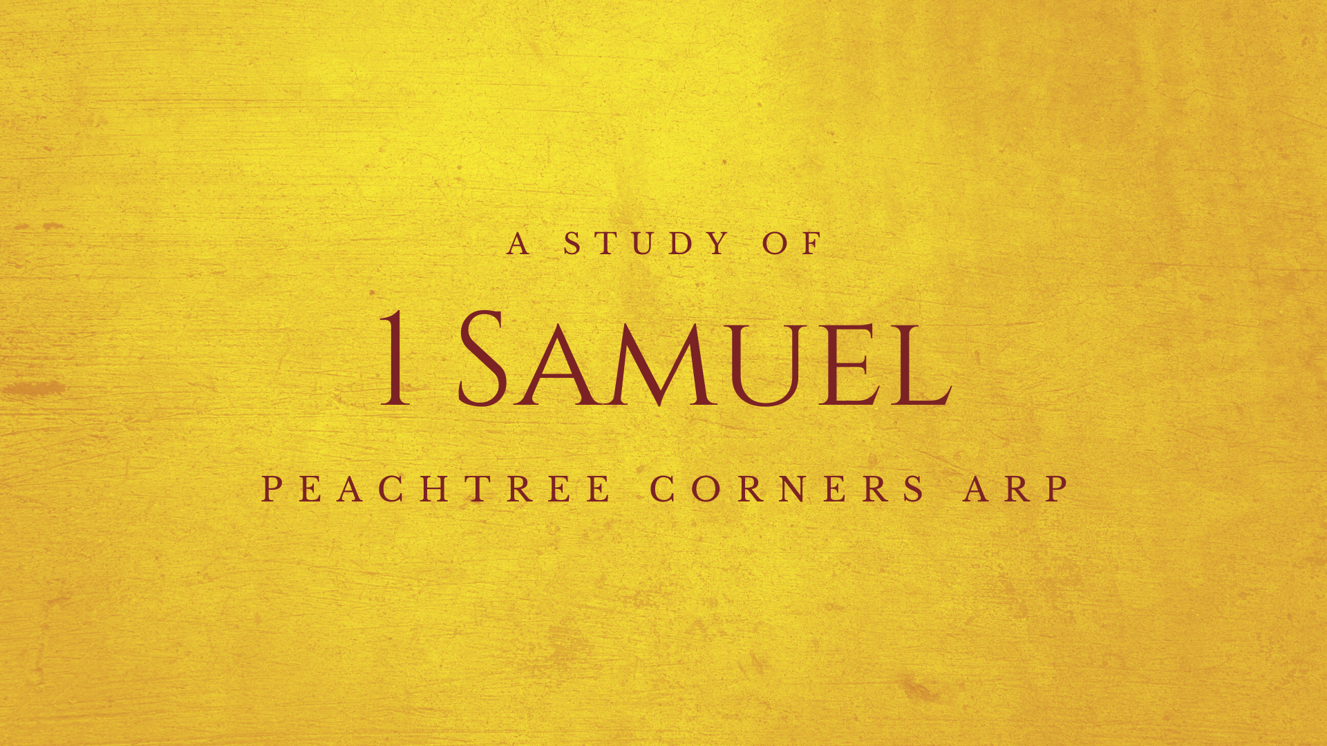 2023.04.23 A Study of the Book of Samuel I “Spiritual War, Physical Effects”