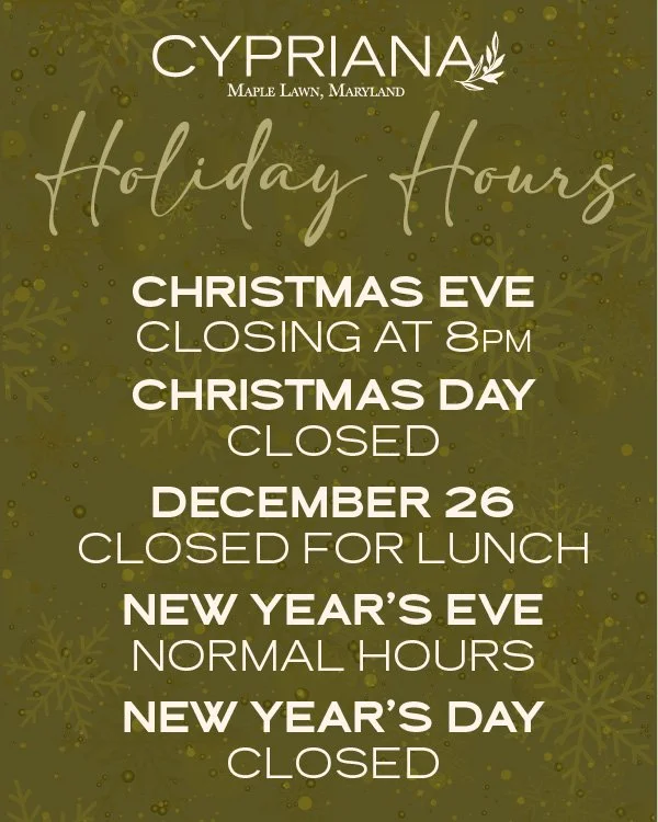 Happy Holidays! ✨ See our holiday hours below, and THANK YOU for all the love and support&mdash;we couldn&rsquo;t do this without you!